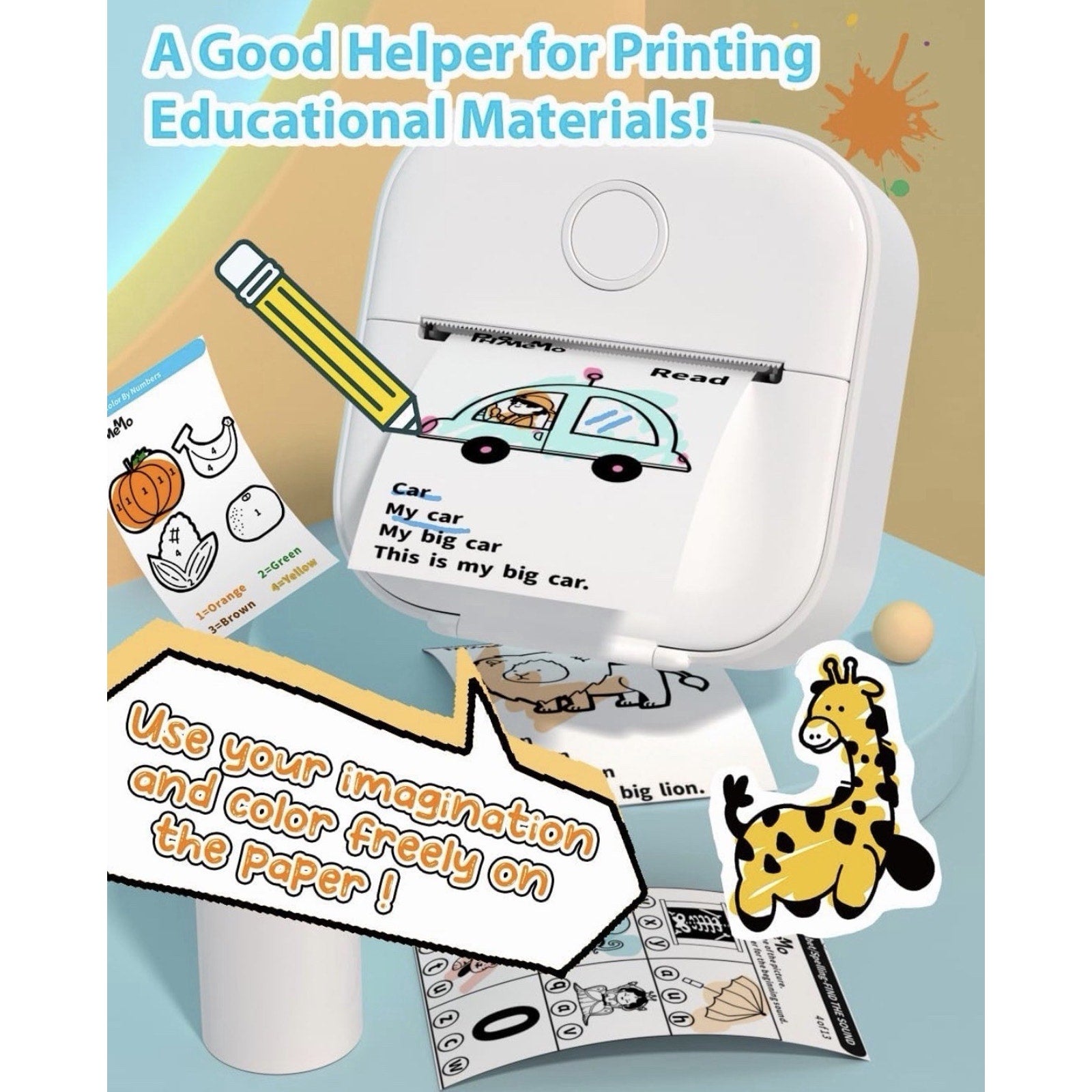 Phomemo Mini Printer - T02 Sticker Portable Small Printer Machine with Paper US