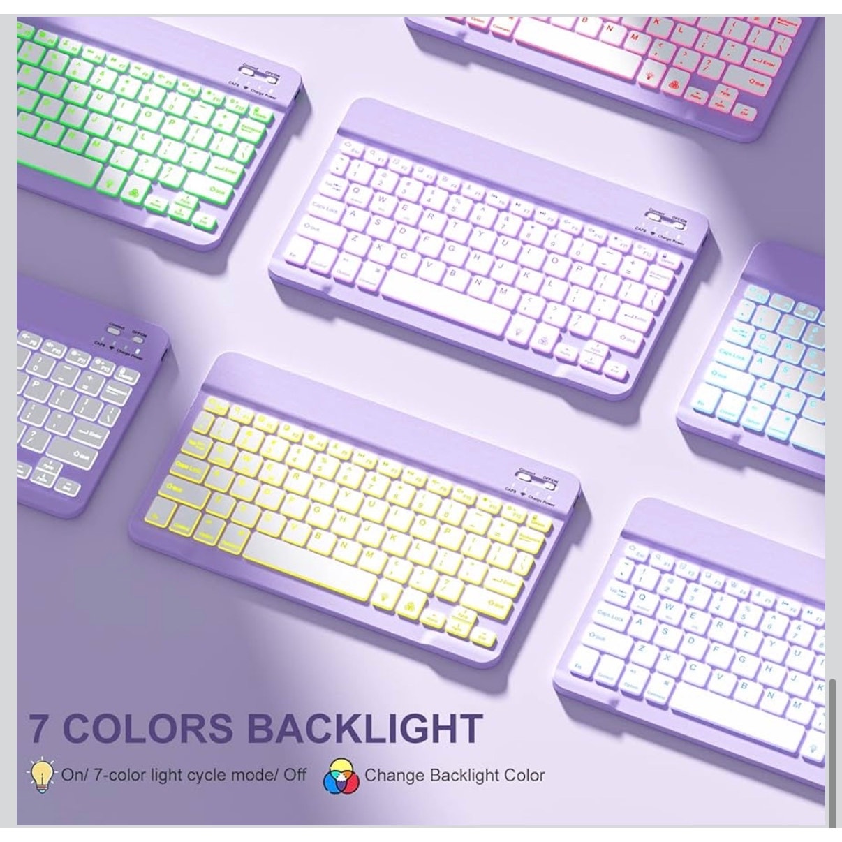 Harvopu Keyboard Case Air 11" M3/M2 (2025/2024), Air 5/Air 4 (Purple)