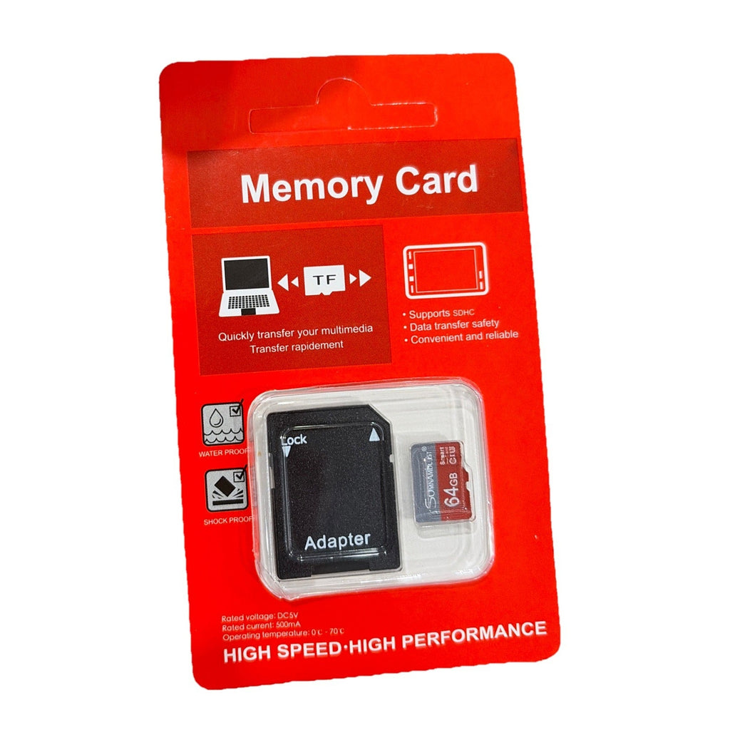 64GB TF Card with Adapter, High Speed High Performance Shock & WaterProof