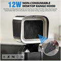 Kitchen Exhaust Fan with Adjustable Angle Height & 3 Detach Portable Range Hood