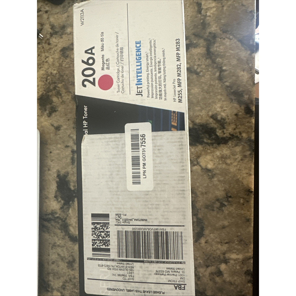 HP 206A Magenta Original LaserJet Toner Cartridge, W2113A - Open Box