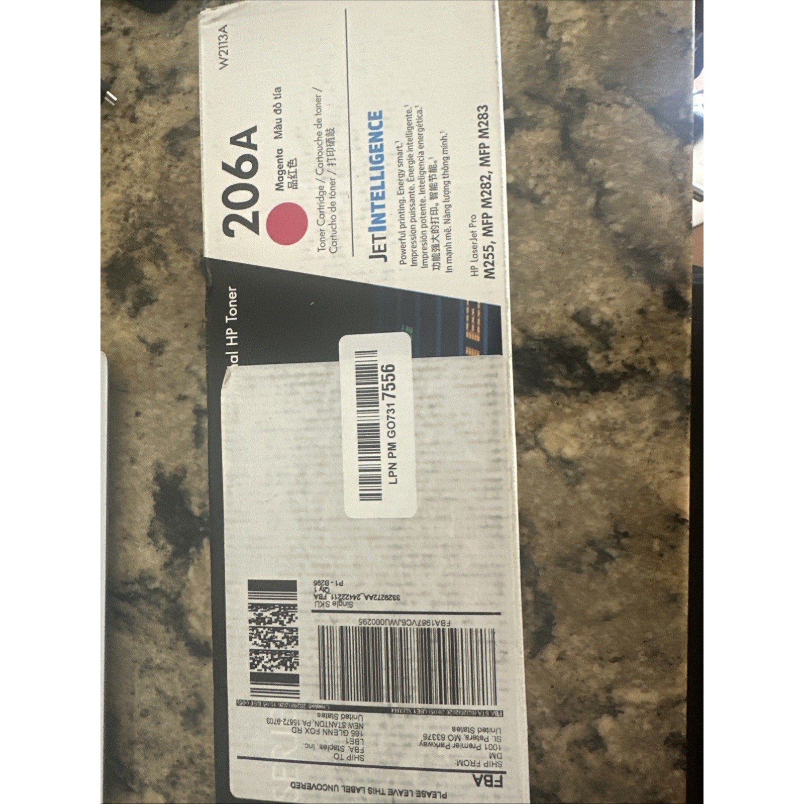 HP 206A Magenta Original LaserJet Toner Cartridge, W2113A - Open Box