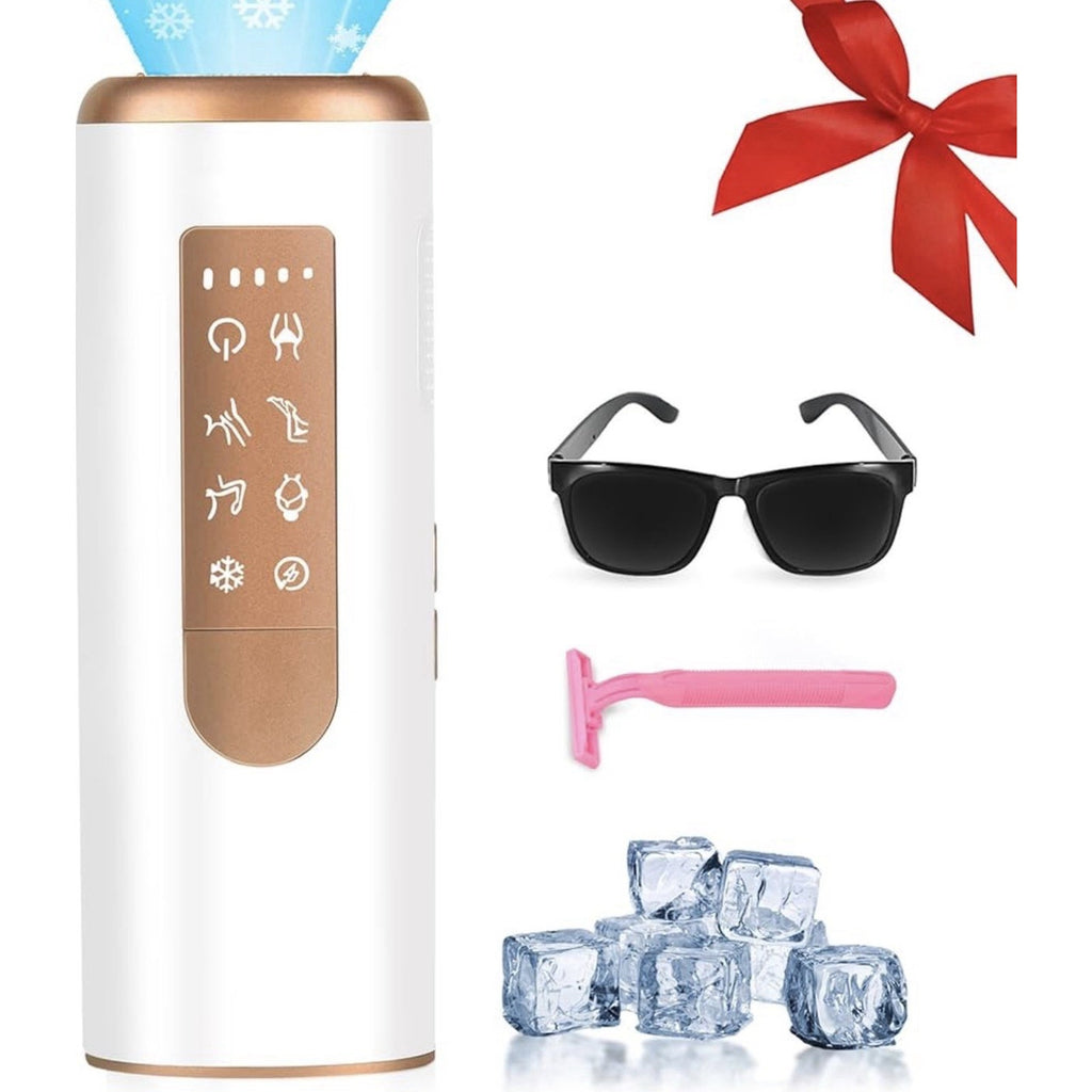 IPL Sapphire Laser Hair Removal for Women & Men with Ice Cooling, Painless Hair