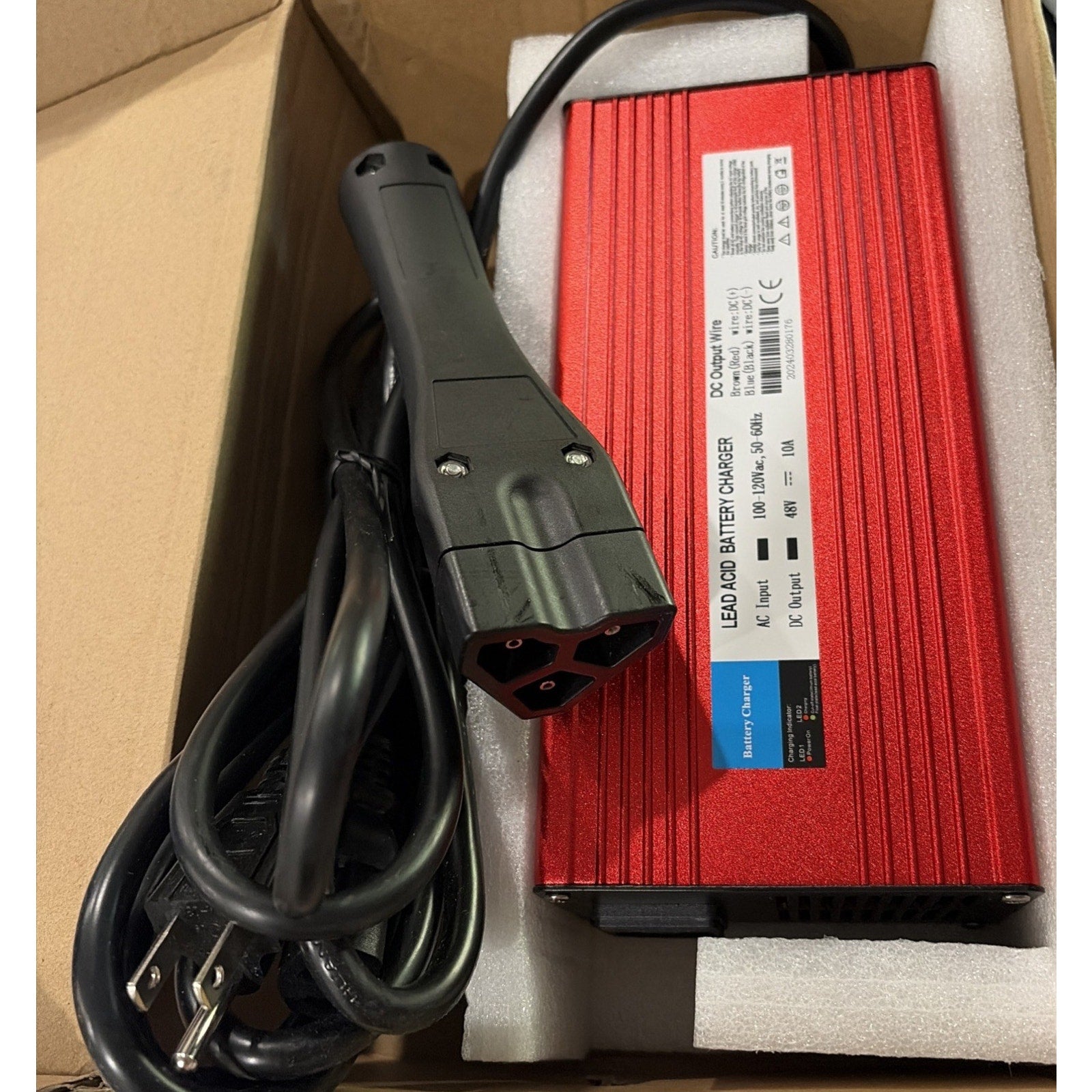 CAPTOK 48V 10 AMP EZGO RXV & TXT Golf Cart Battery Charger for 48 Volt Golf