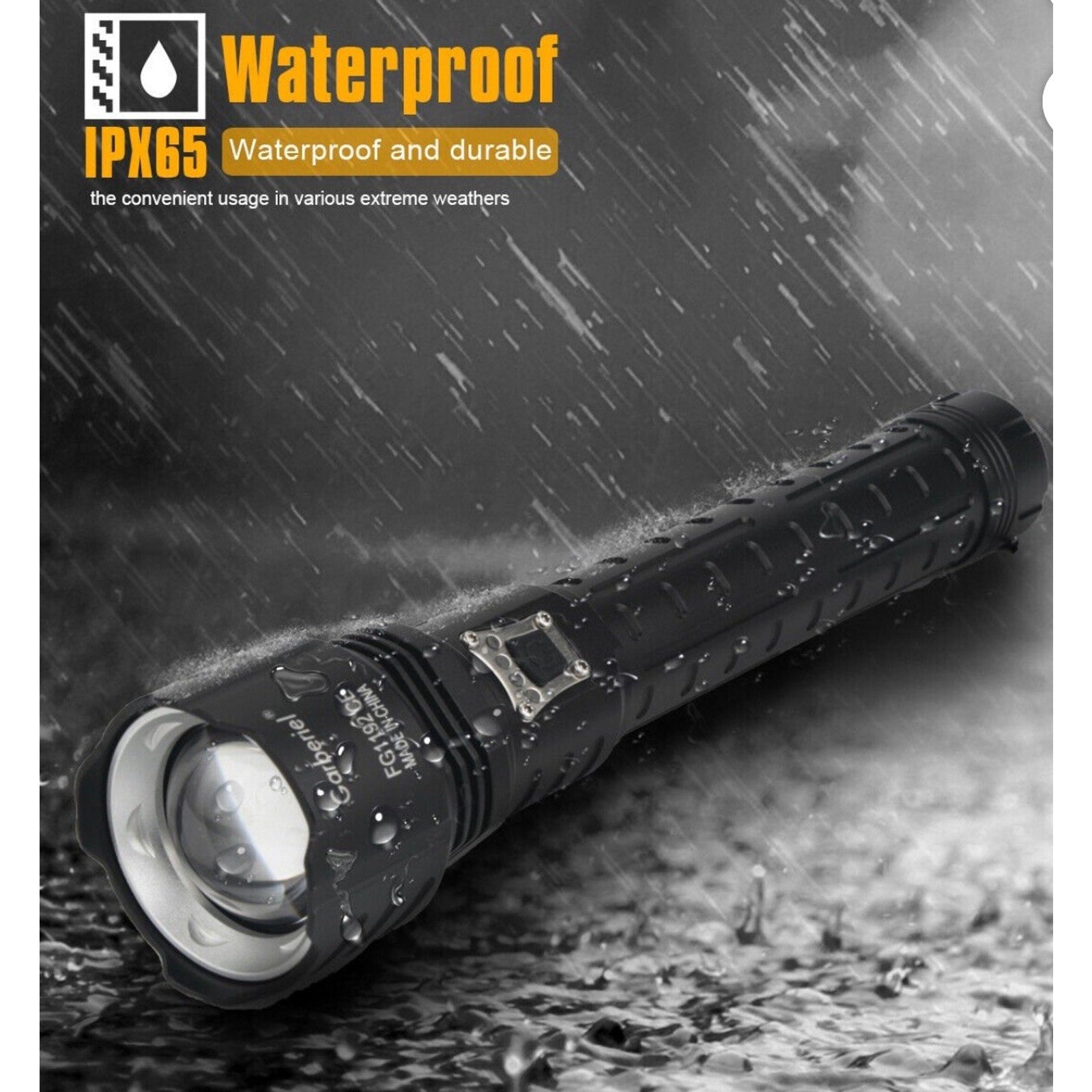 Garberiel XHP Rechargeable LED Flashlight High Lumens 120000 Lumen Super Bright