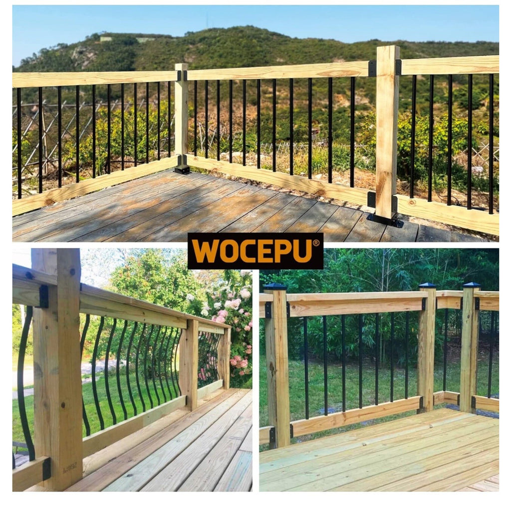 Deck Railing Connectors for 2"X4"(Actual 1.5"X3.5") Railing Wood Post 4,Parallel