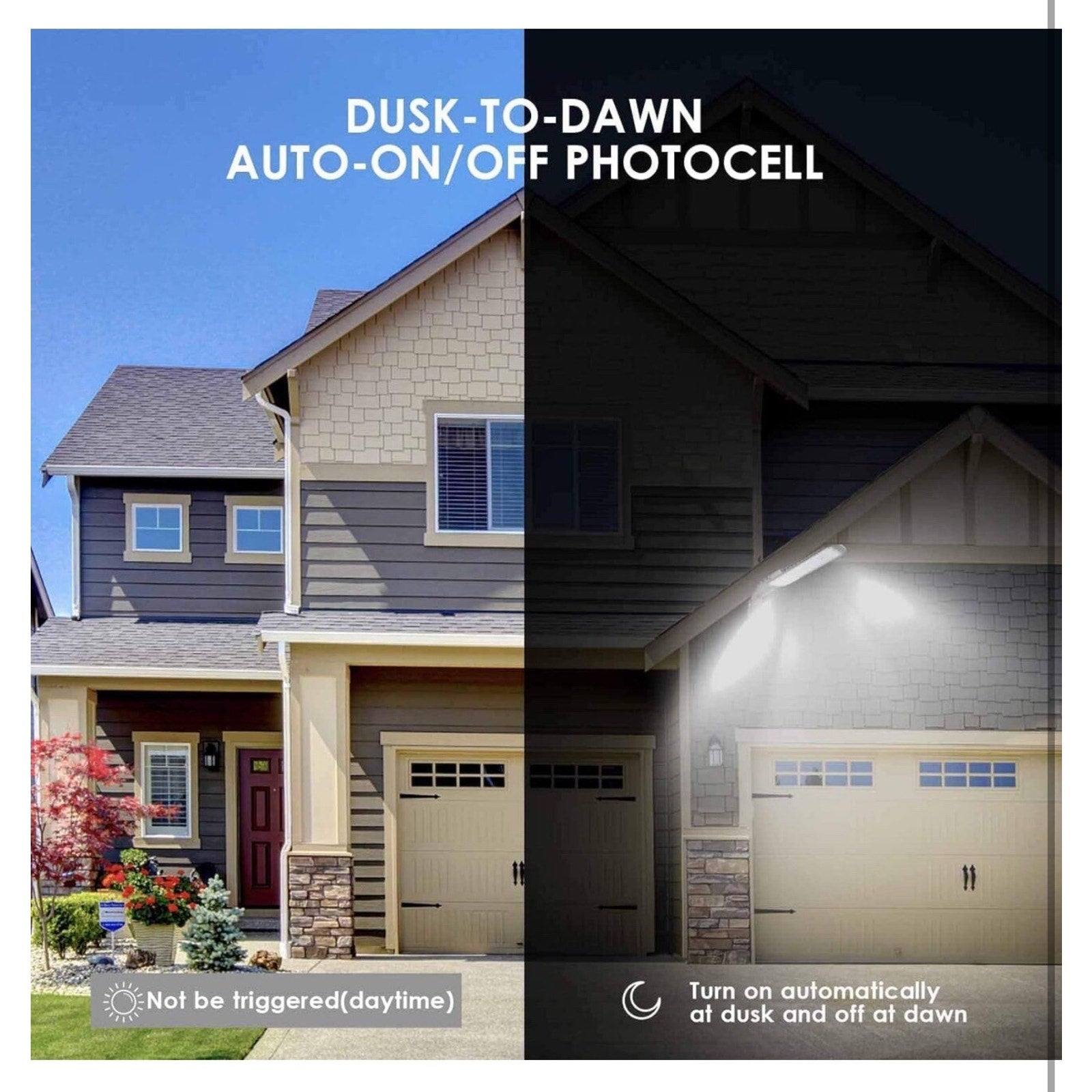 150W LED Parking Lot Lights with Dusk-to-Dawn Photocell Sensor