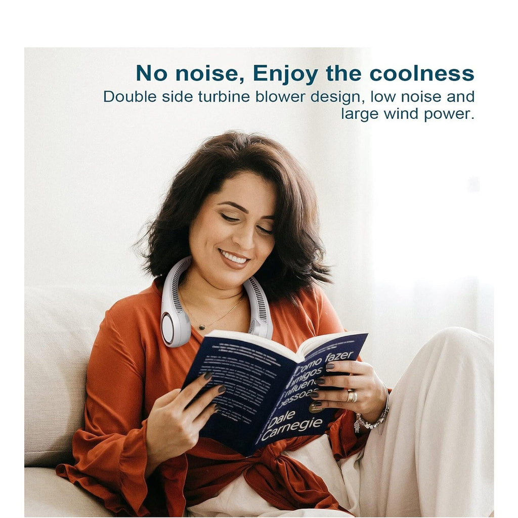 Portable Neck Fan,Hands Free Bladeless Fan, Cooling Personal Fan 3 Speed