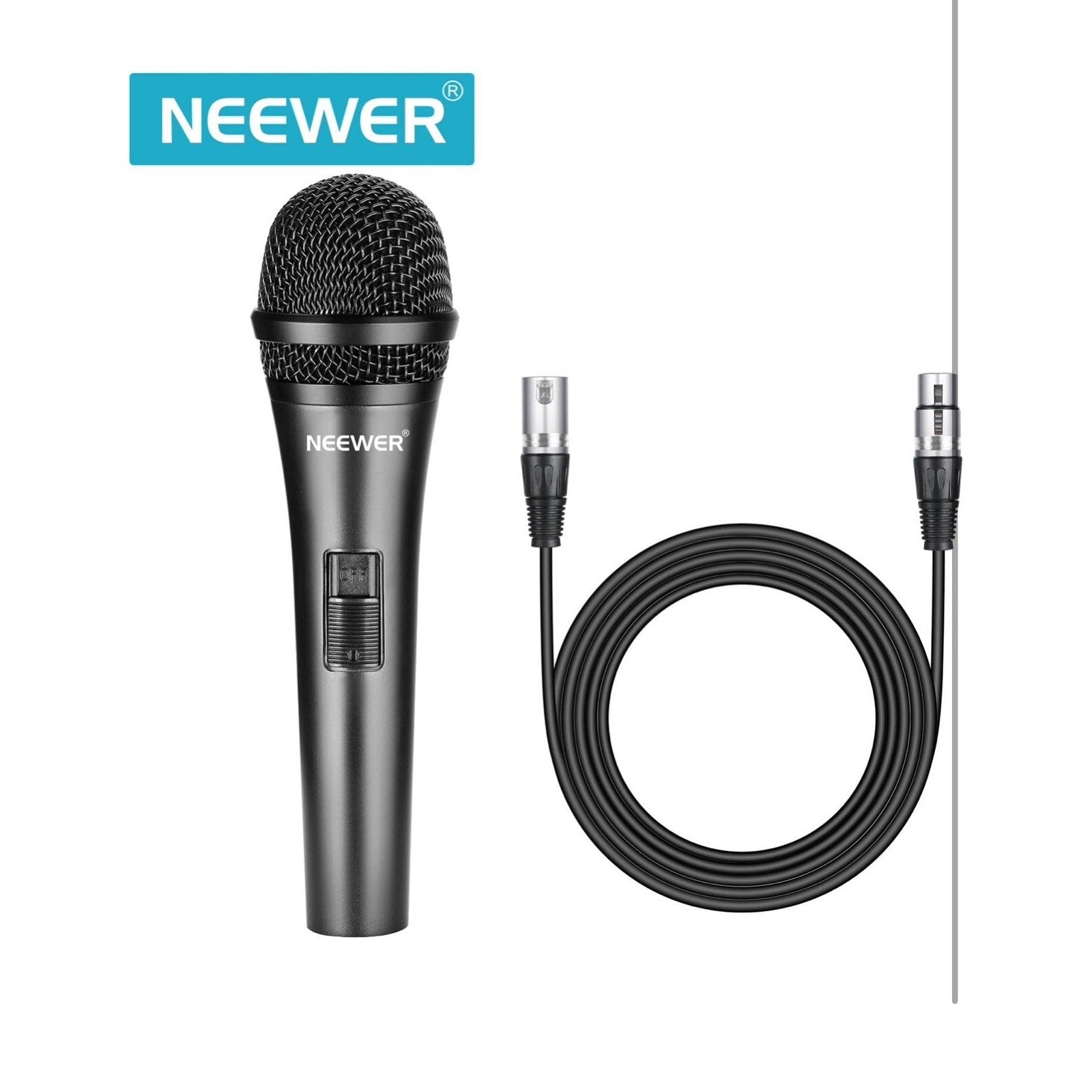 Neewer Cardioid Dynamic Microphone with XLR Male to XLR Female Cable NW-040
