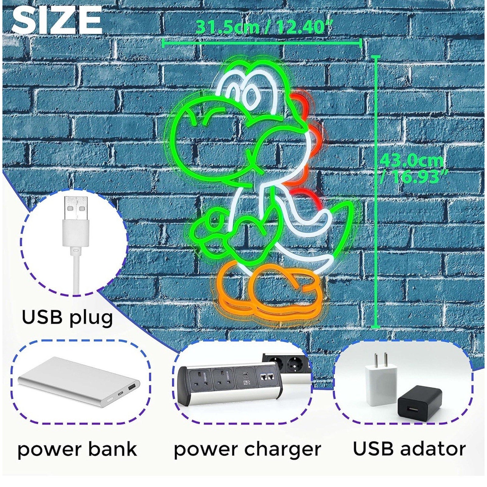 Anime Neon Sign Dinosaurs Neon Sign Dimmable LED Neon Lights for Bedroom Wall