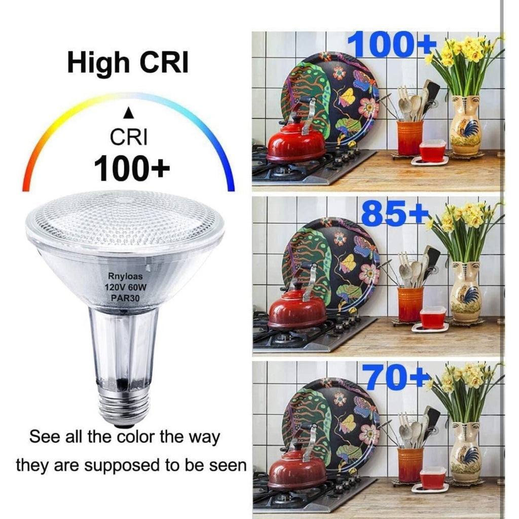 6 Pack PAR30 Long Neck Halogen Bulbs 120W Dimmable 3000K Warm White E26 Base