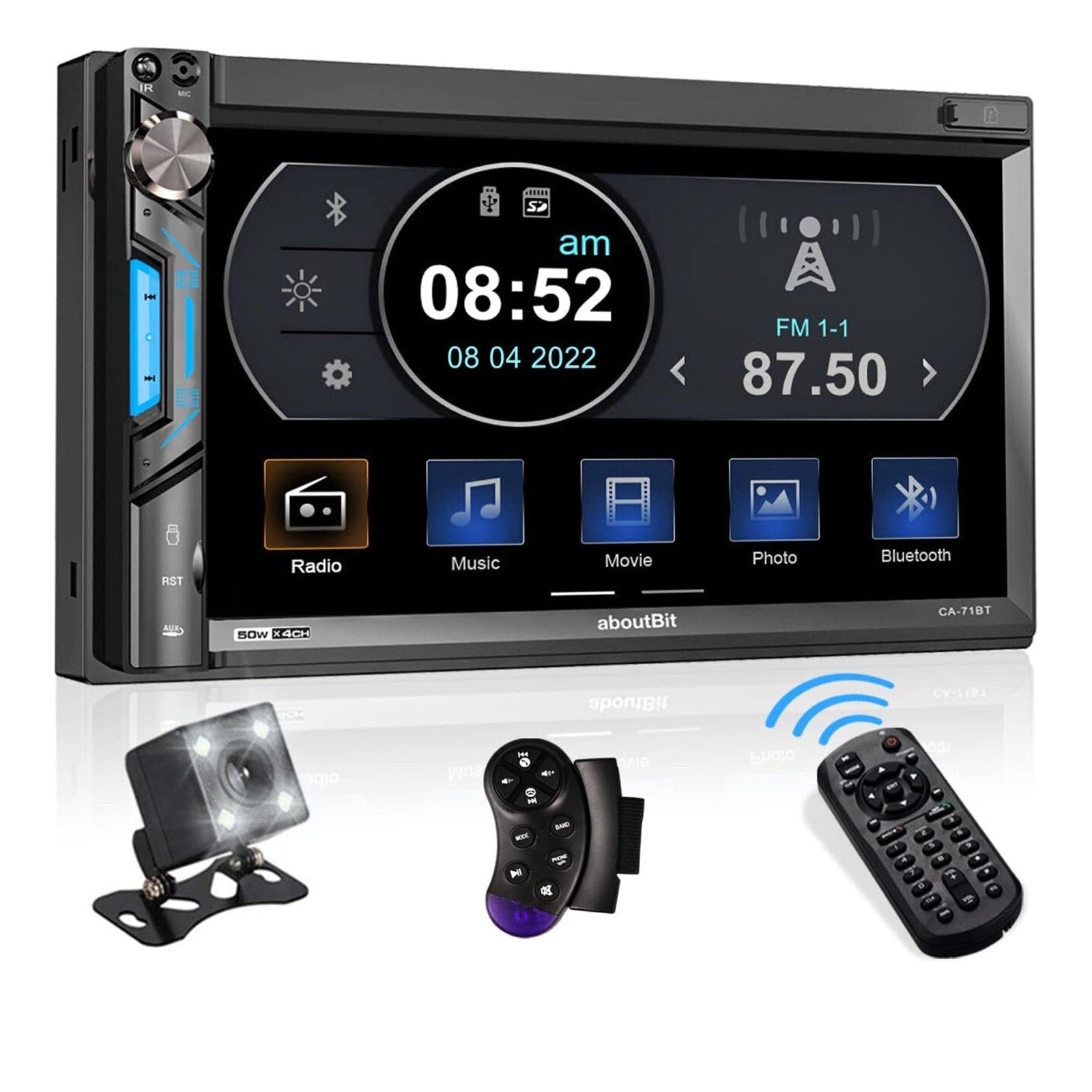 7 inch Double Din Car Stereo Receiver, Bluetooth, Touchscreen, Backup Camera ..