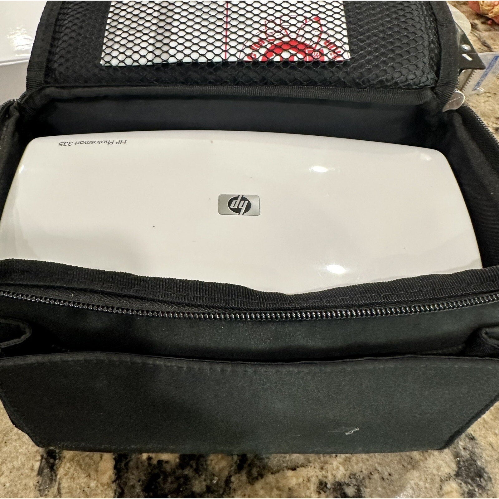 USED-UNTESTED HP PHOTOSMART 335 COMPACT PHOTO PRINTER W/ CORD & CARRYING CASE