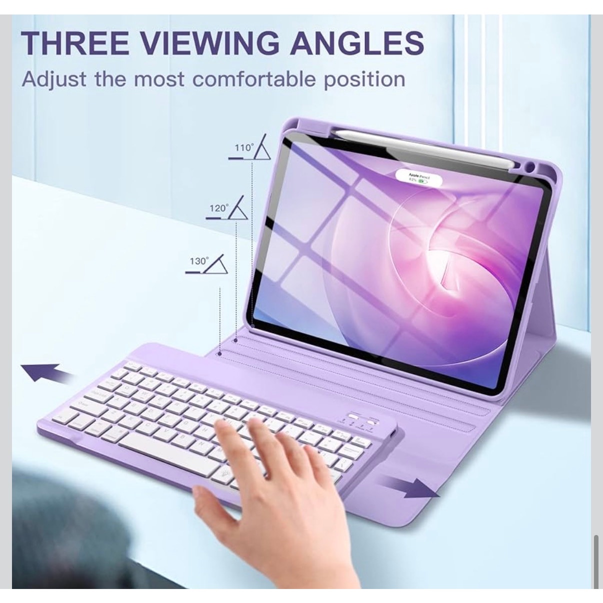 Harvopu Keyboard Case Air 11" M3/M2 (2025/2024), Air 5/Air 4 (Purple)