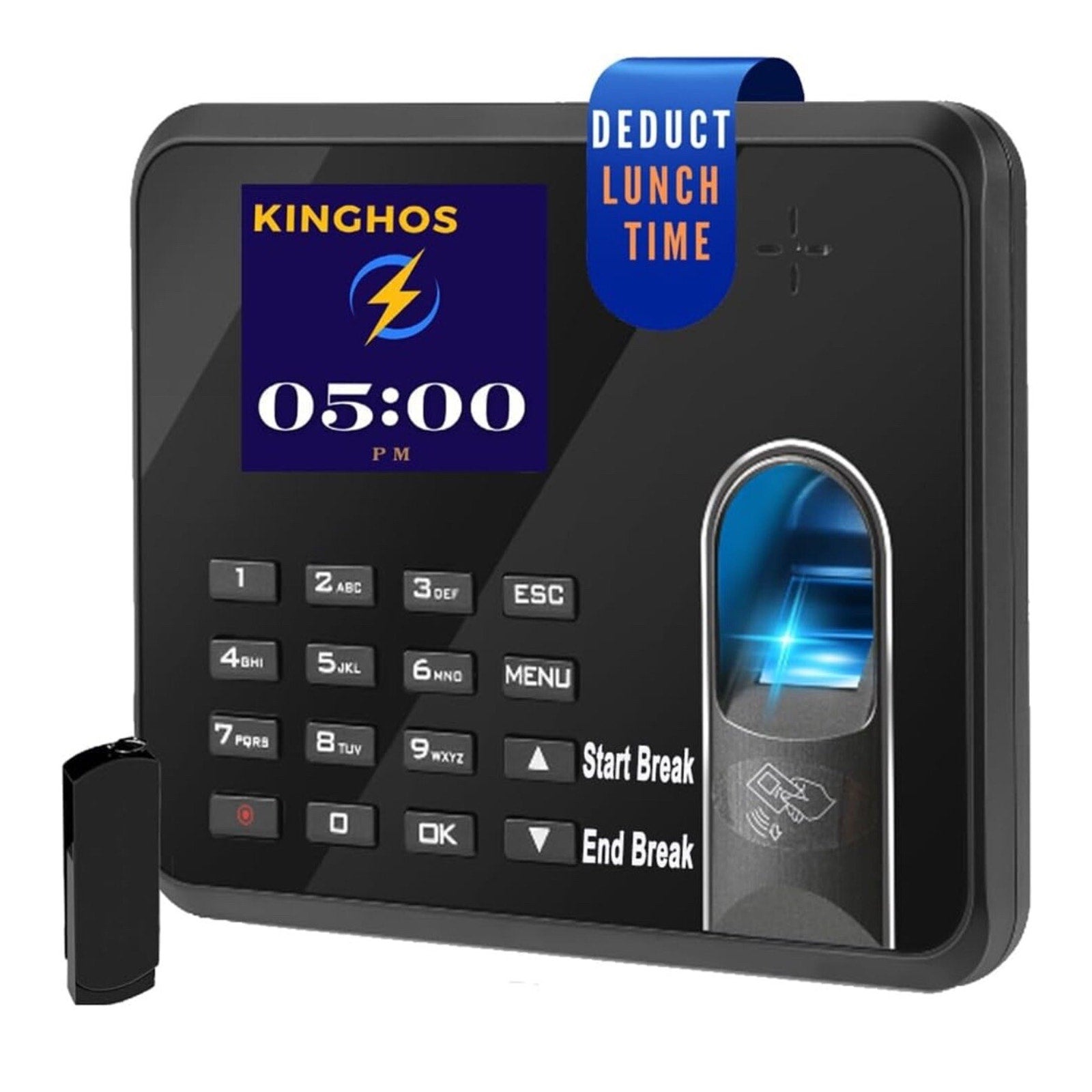 Standalone Employee Attendance Time Clock Biometric Fingerprint Terminal