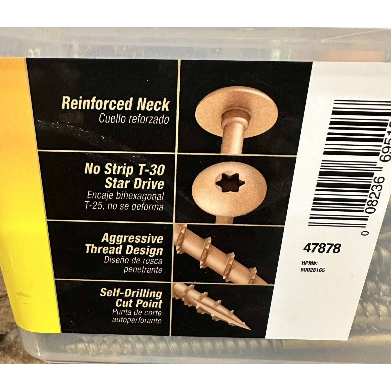 47878 Lag Screws, 5/16" x 5", Star Drive Construction Lag Screws, Rust Resist