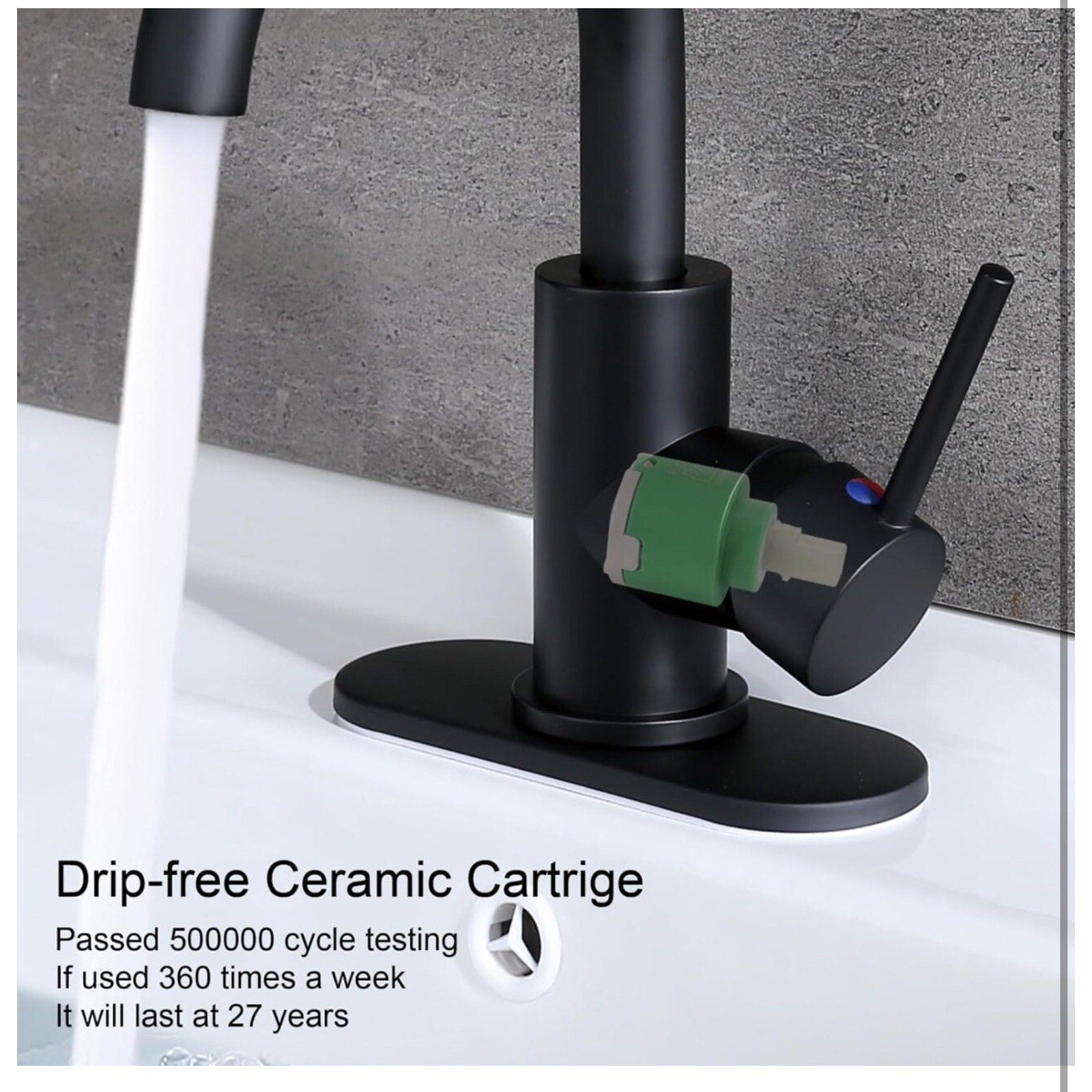 Single-Handle Bathroom Sink Faucet, Swivel Spout, with Pop-Up Drain with Overflo