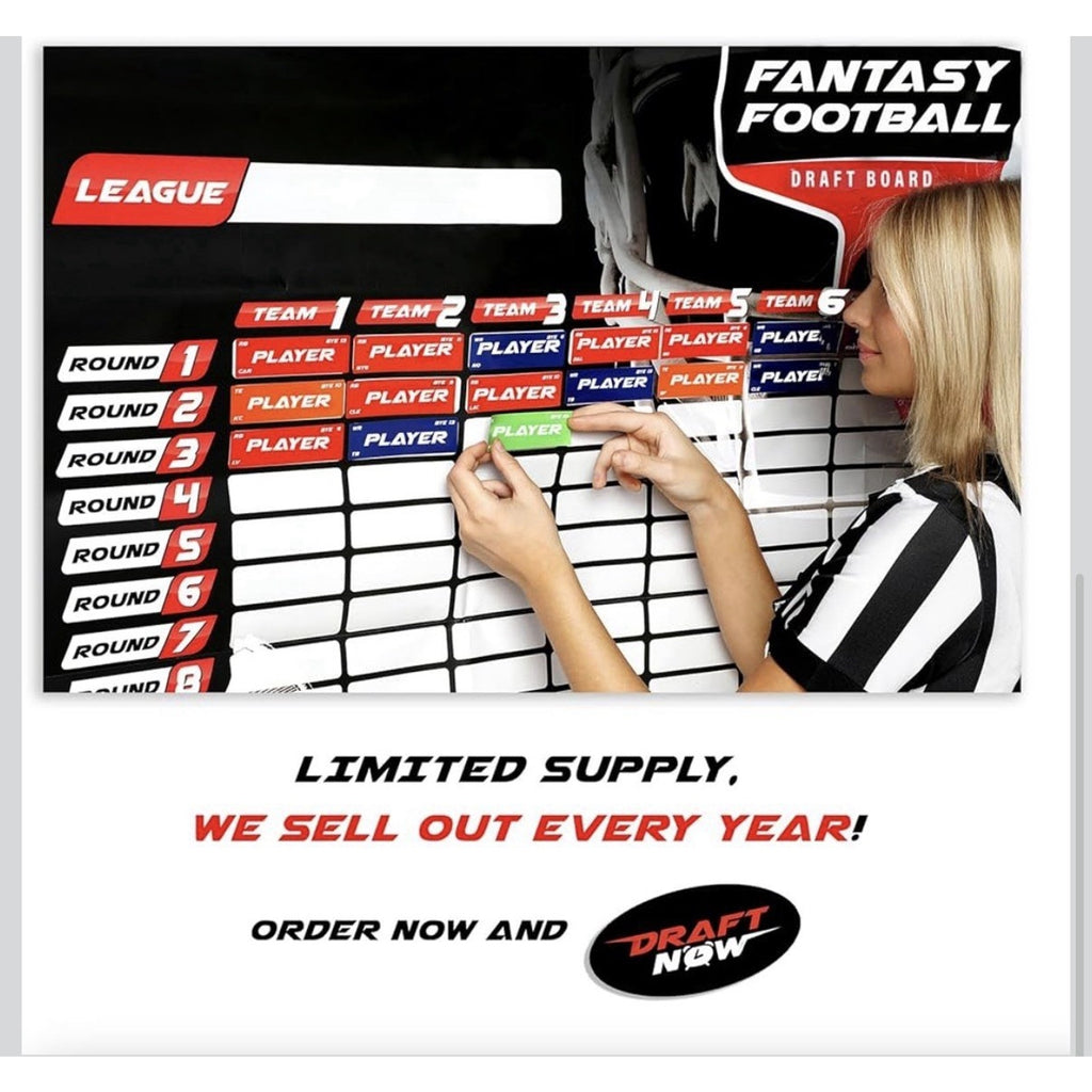 XL Fantasy Football Draft Board for the Football Season Kit