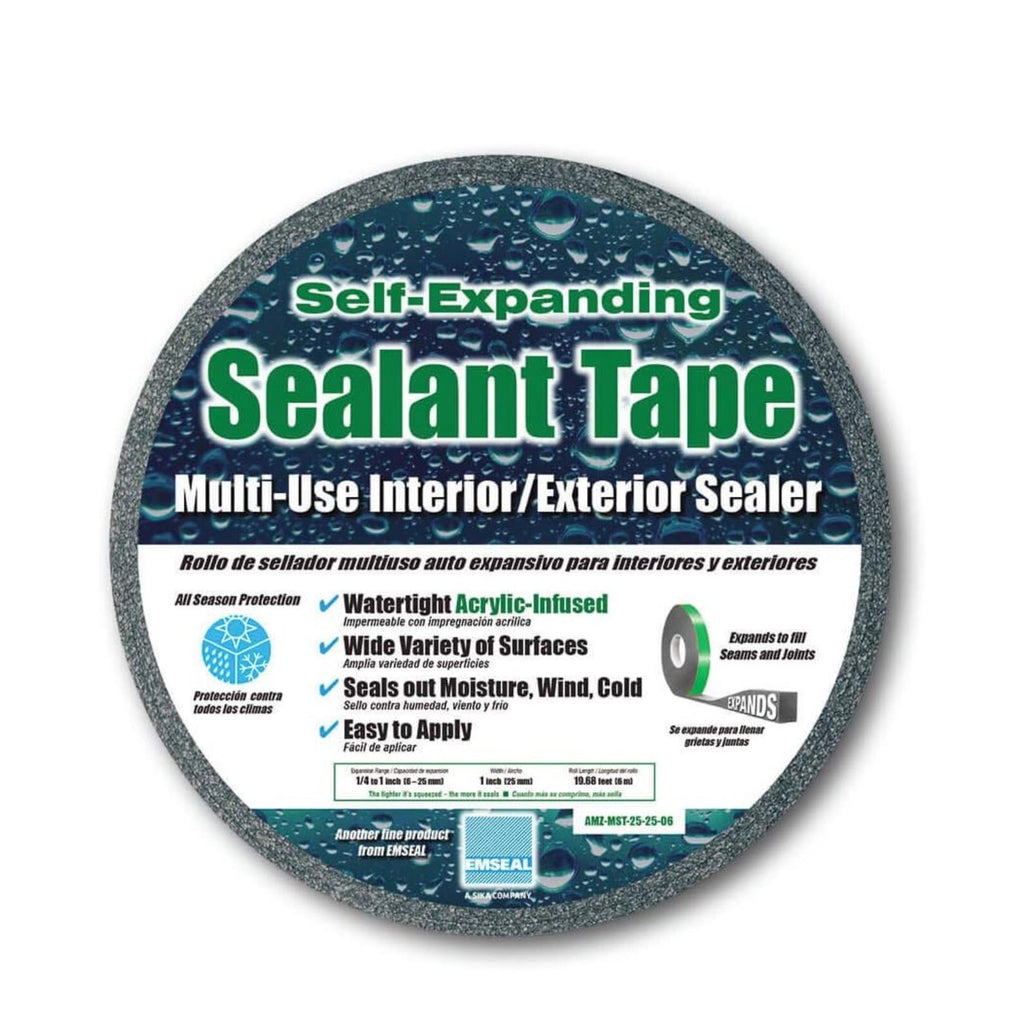 Emseal Multiuse Foam sealant Tape 1/4 to inch Thick, 1-inch Wide, 19.68ft
