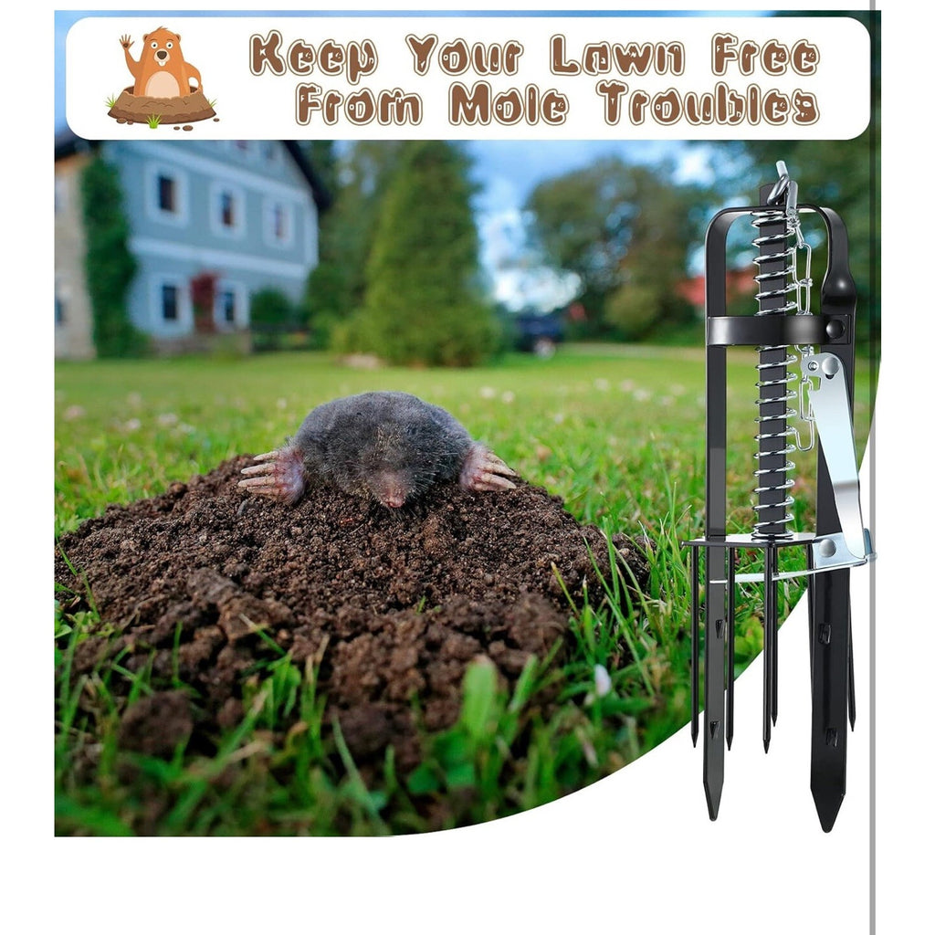 Qualirey 1 Pc Mole Trap for Lawns, Spear Style Mole Killer for Garden Yard