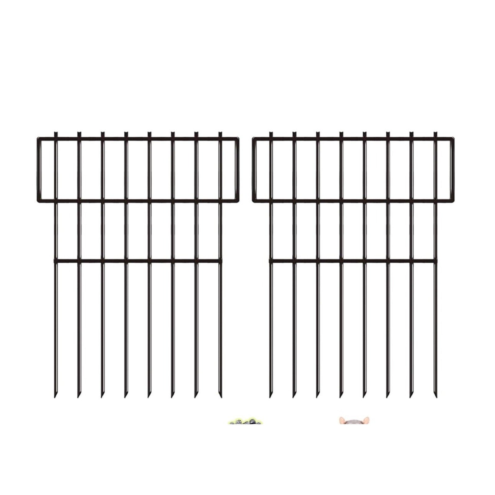 Animal Barrier Fence No Dig 10pcs Garden Fence 10.8ft(L) X17 H Dog Fence