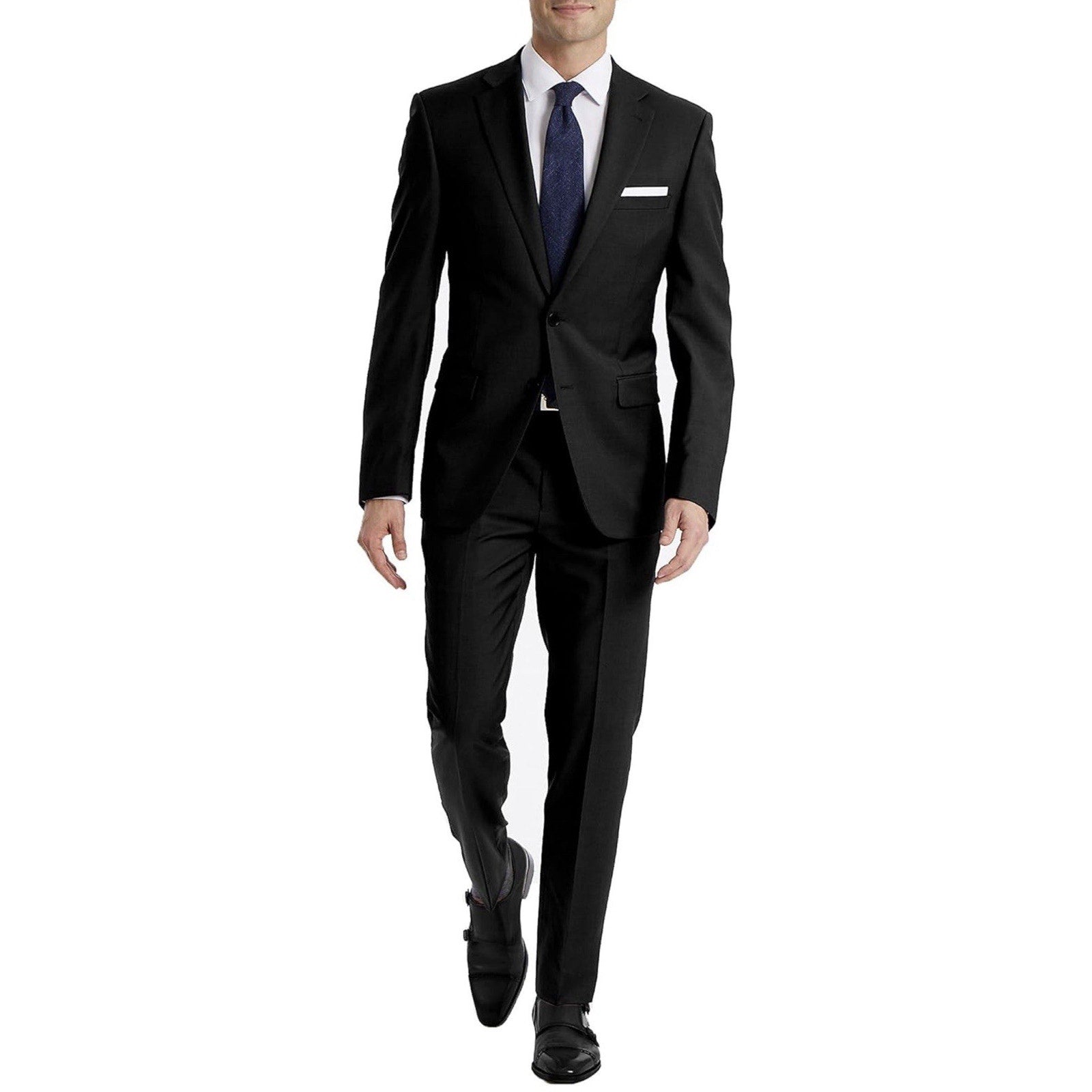 Calvin Klein Mens Slim fit Dress Pants 40Wx30L Black Solid