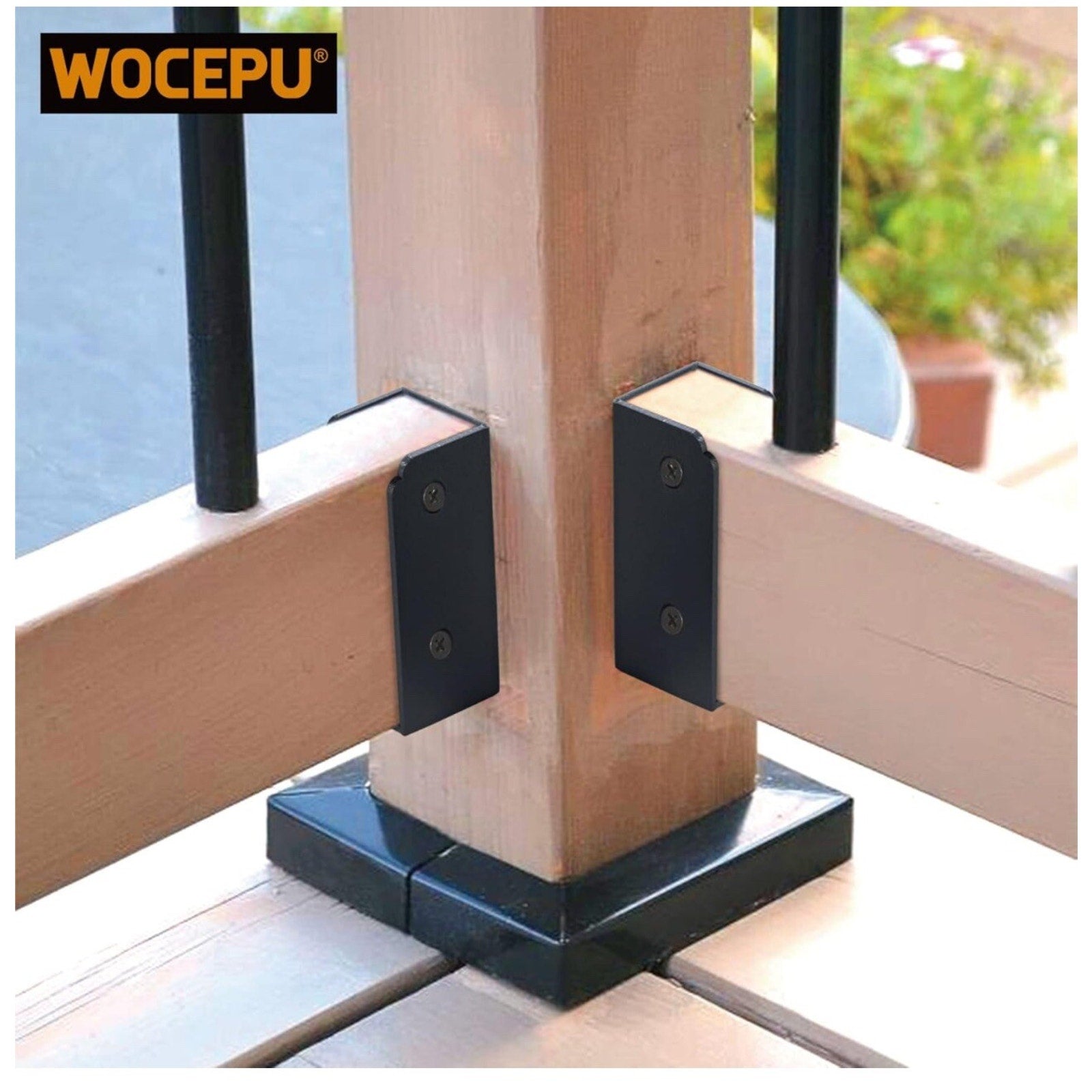 Deck Railing Connectors for 2"X4"(Actual 1.5"X3.5") Railing Wood Post 4,Parallel