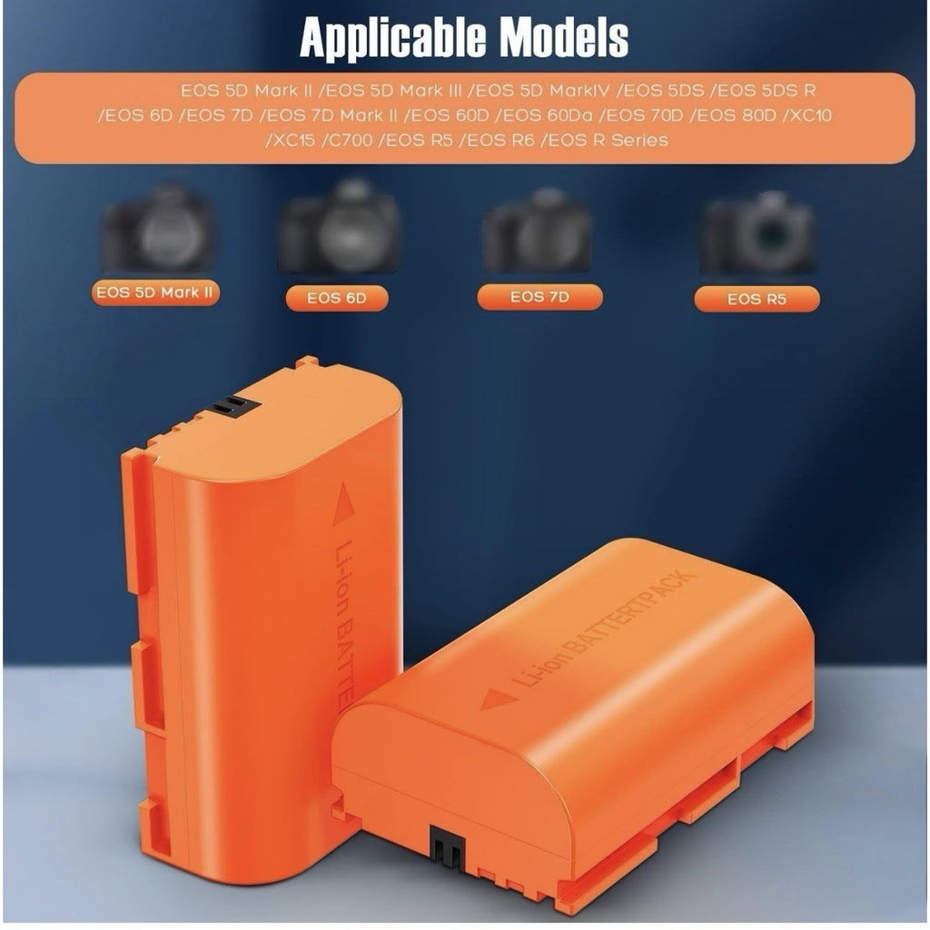 Vemico LP-E6NH Battery Charger Kit with 2100mAh LP-E6 Batteries