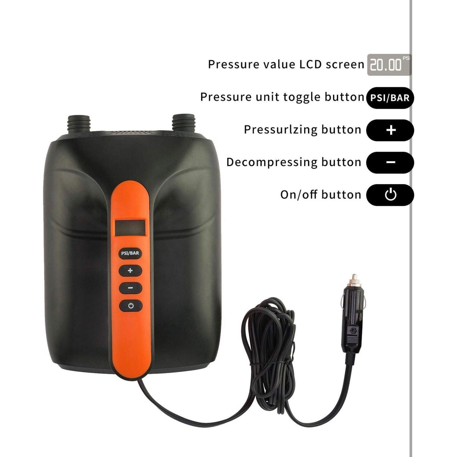 Tuomico HT-782 Sup Electric Air Pump Up To 20 PSI Low & High Pressure