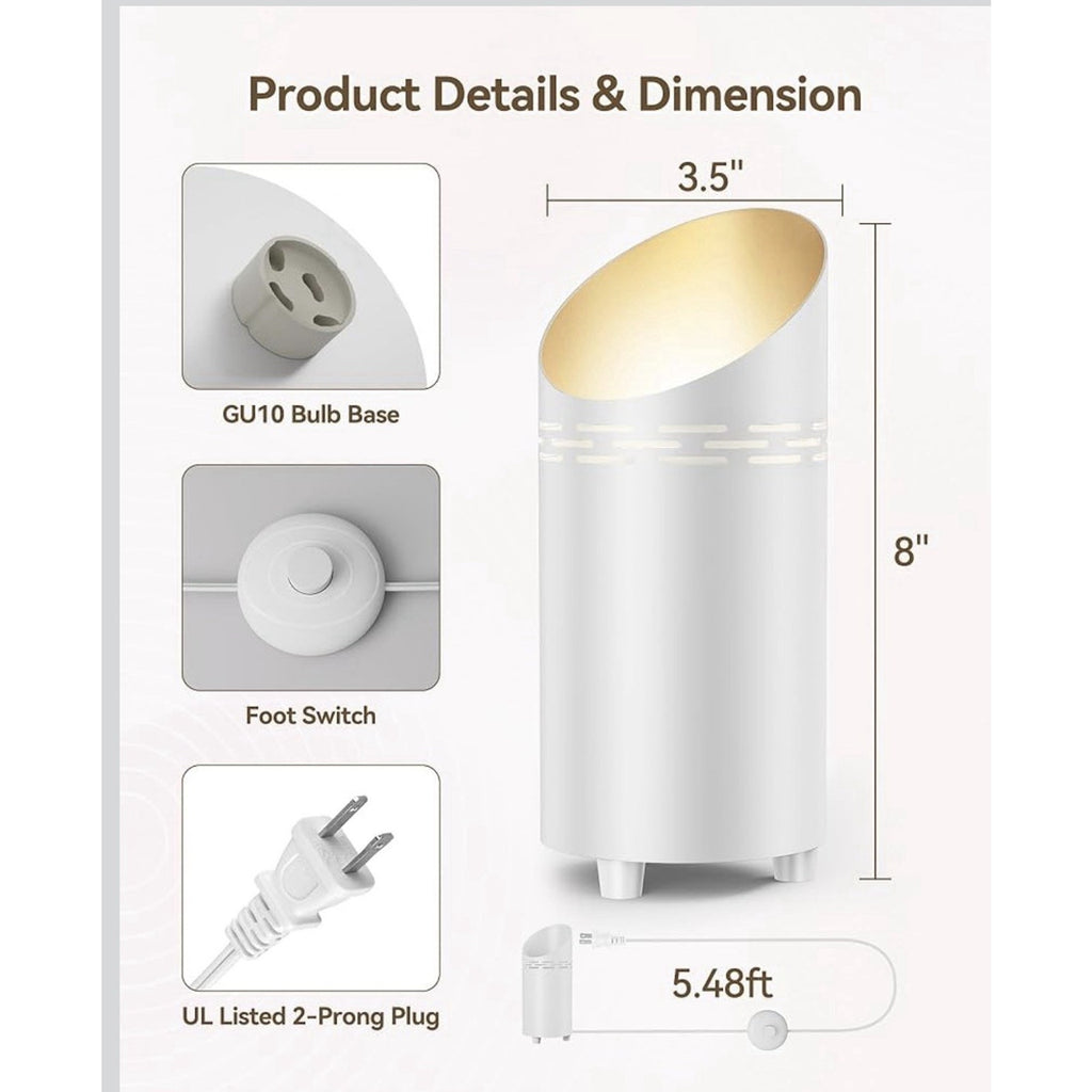 2 Pack Uplights Indoor Floor Can Lights, 3000K/4000K/6000K Spotlight Indoor