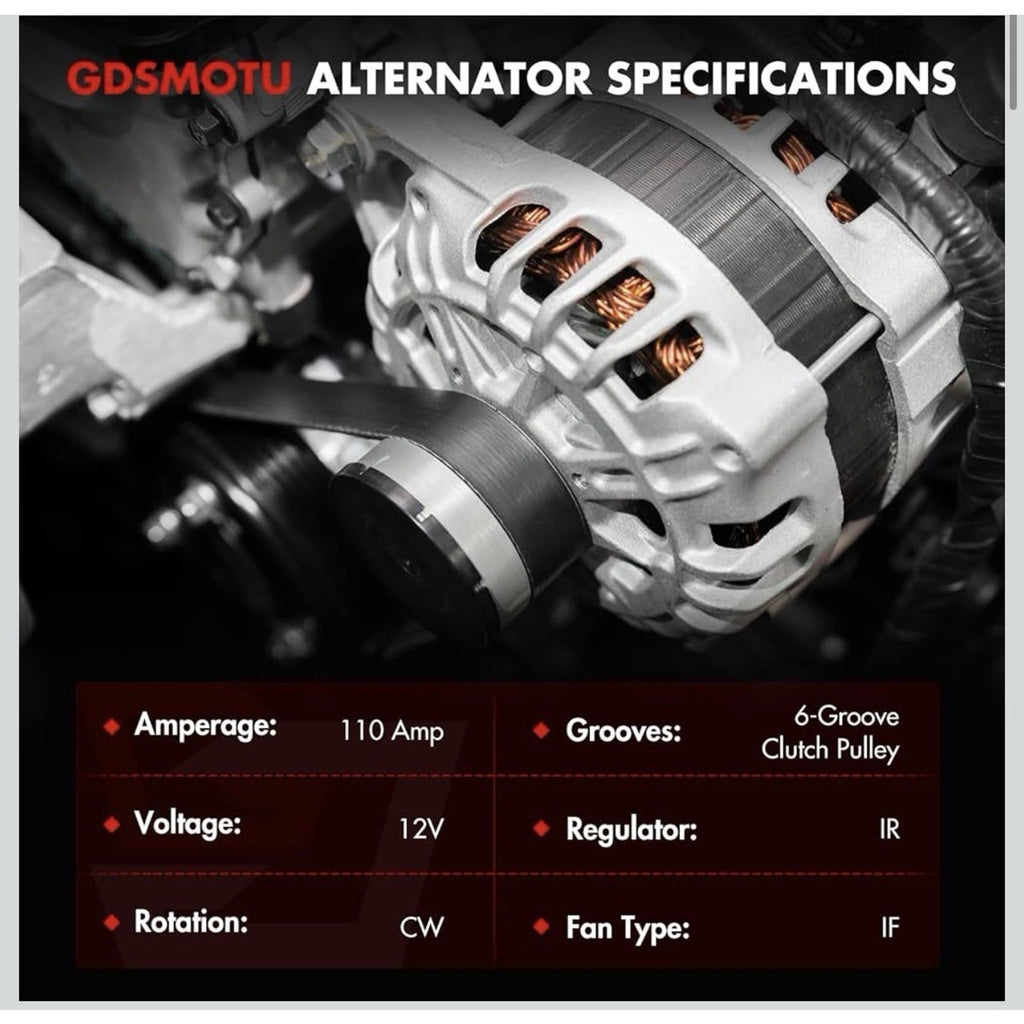 Alternator For Nissan Altima Sentra 2007-2012 L4 2.5L 23100JA02A Read For More