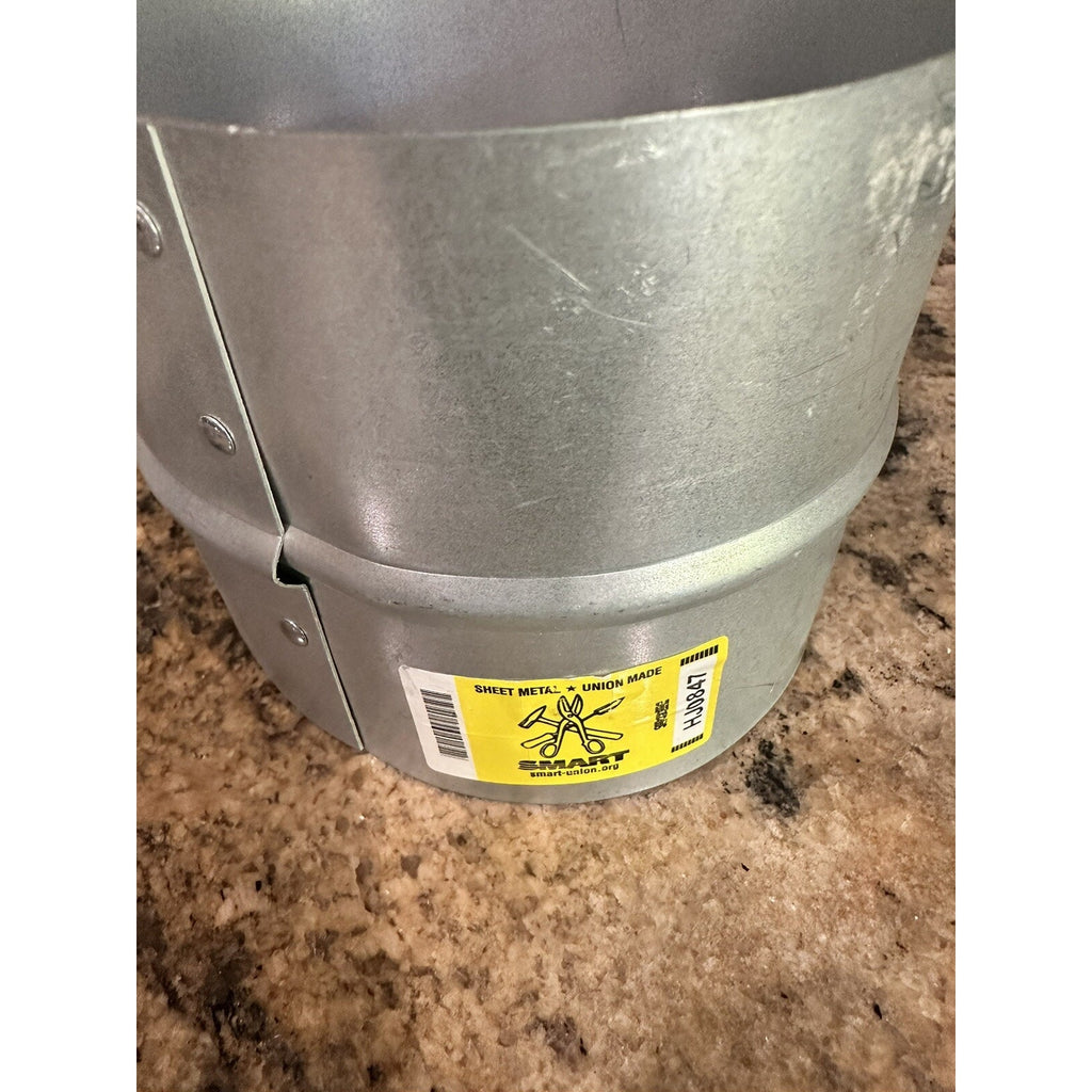 5" Inch Galvanized Metal Vent Duct Connector - Round Metal - Female