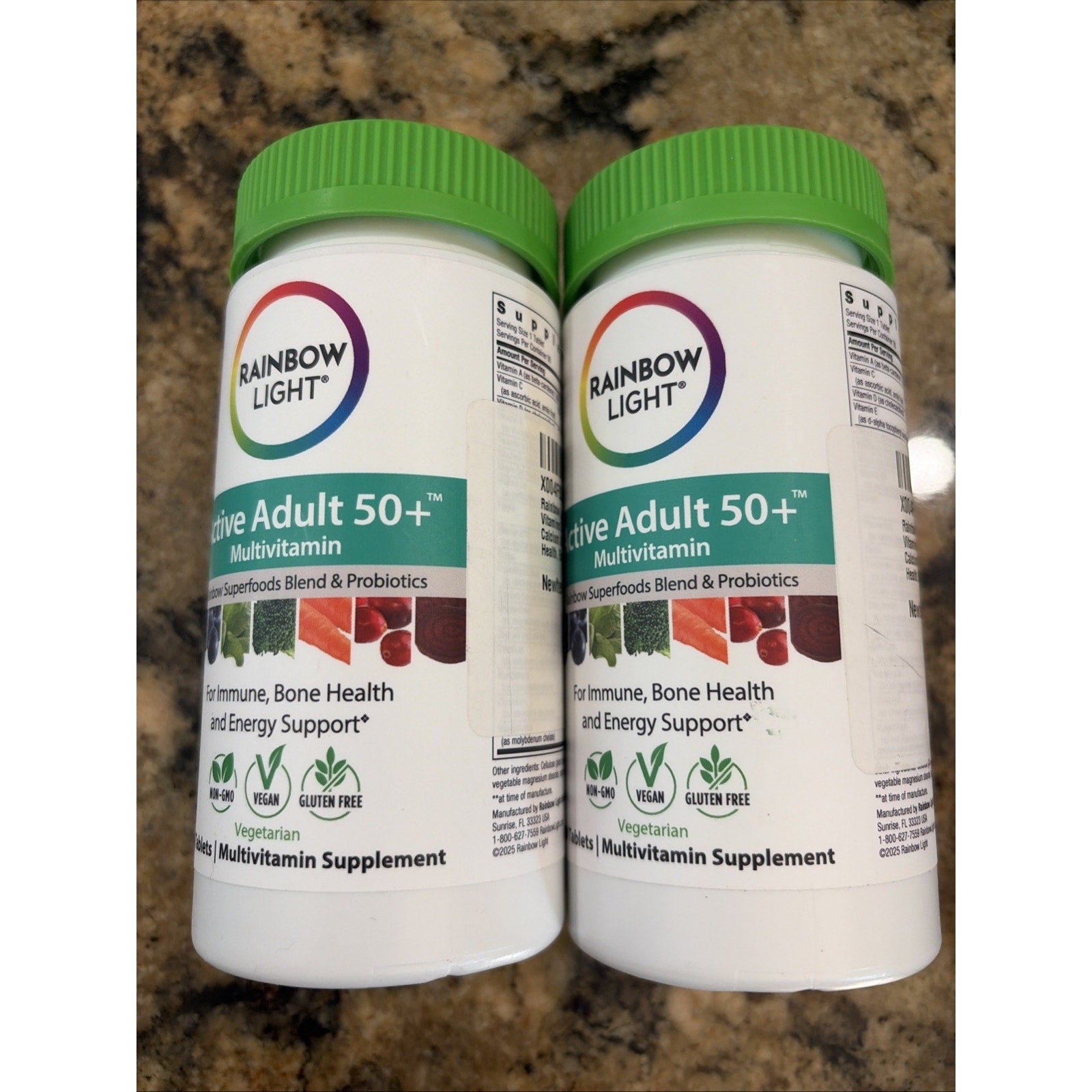(2 Pack) Rainbow Light Active Adult 50+ Multivitamin 90 Tablets EXP:12/2027