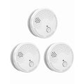 Smoke Detector 3 Pack, 9V Battery, Photoelectric, Easy Install, 06/2035