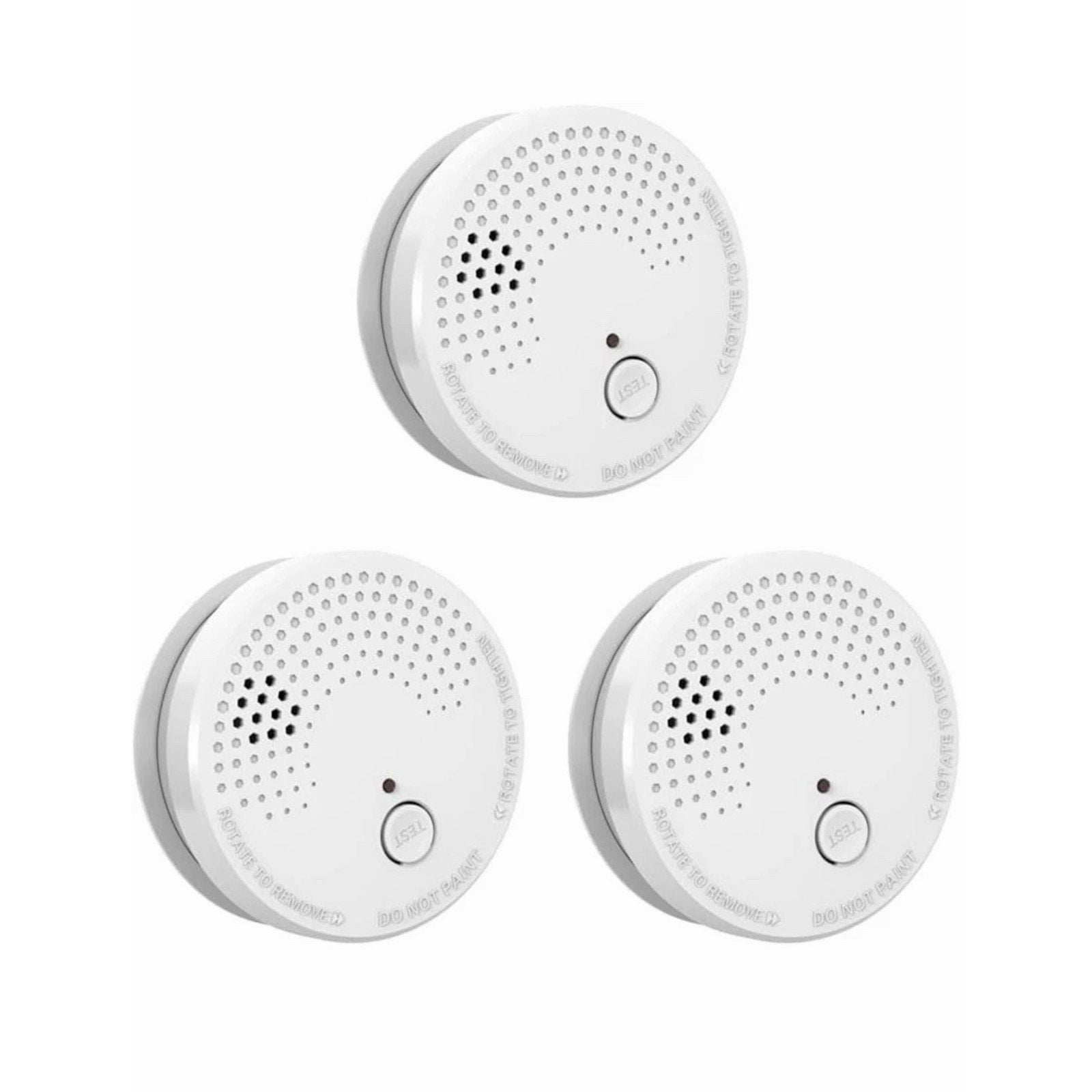 Smoke Detector 3 Pack, 9V Battery, Photoelectric, Easy Install, 06/2035