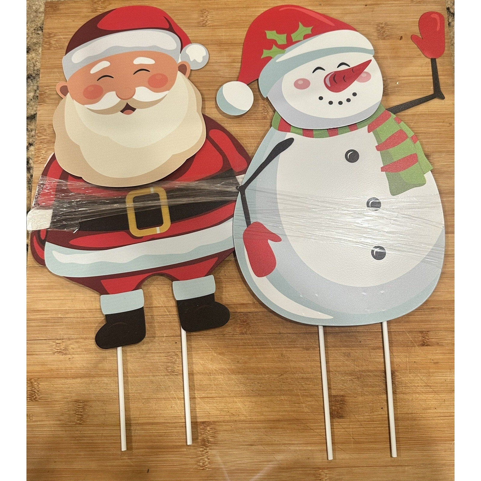 Christmas Yard Signs, 2 Packs Metal 19”