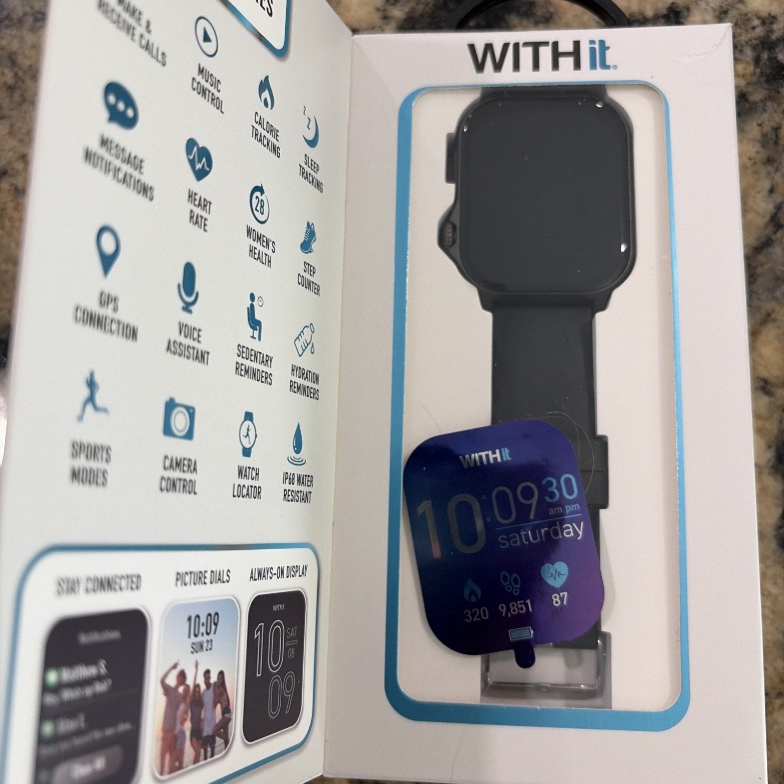 Giga Withit Smartwatch, Amoled High Defintion Touchscreen Display New