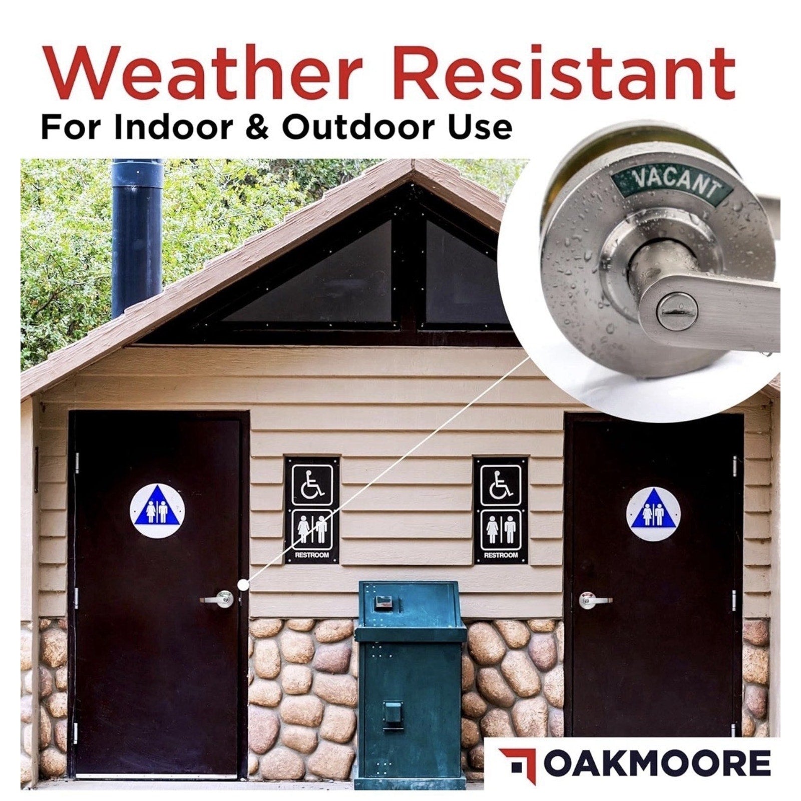 OAKMOORE Commercial Door Handle | Vacant Occupied & Commercial Restroom Lock