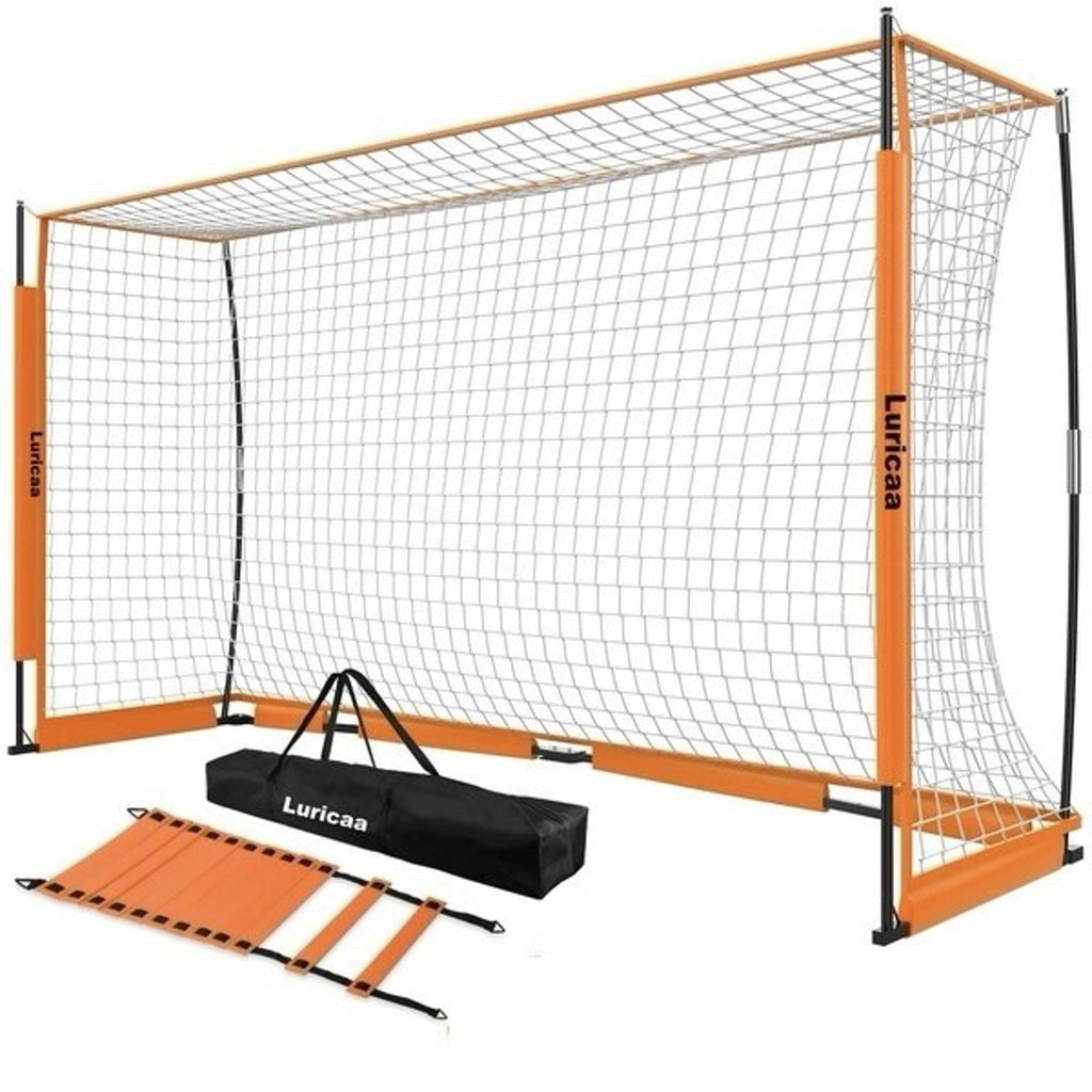 Collapsible Soccer Goal, 12×6 Ft /6×4 Ft Portable Soccer Goal Net for Backyard