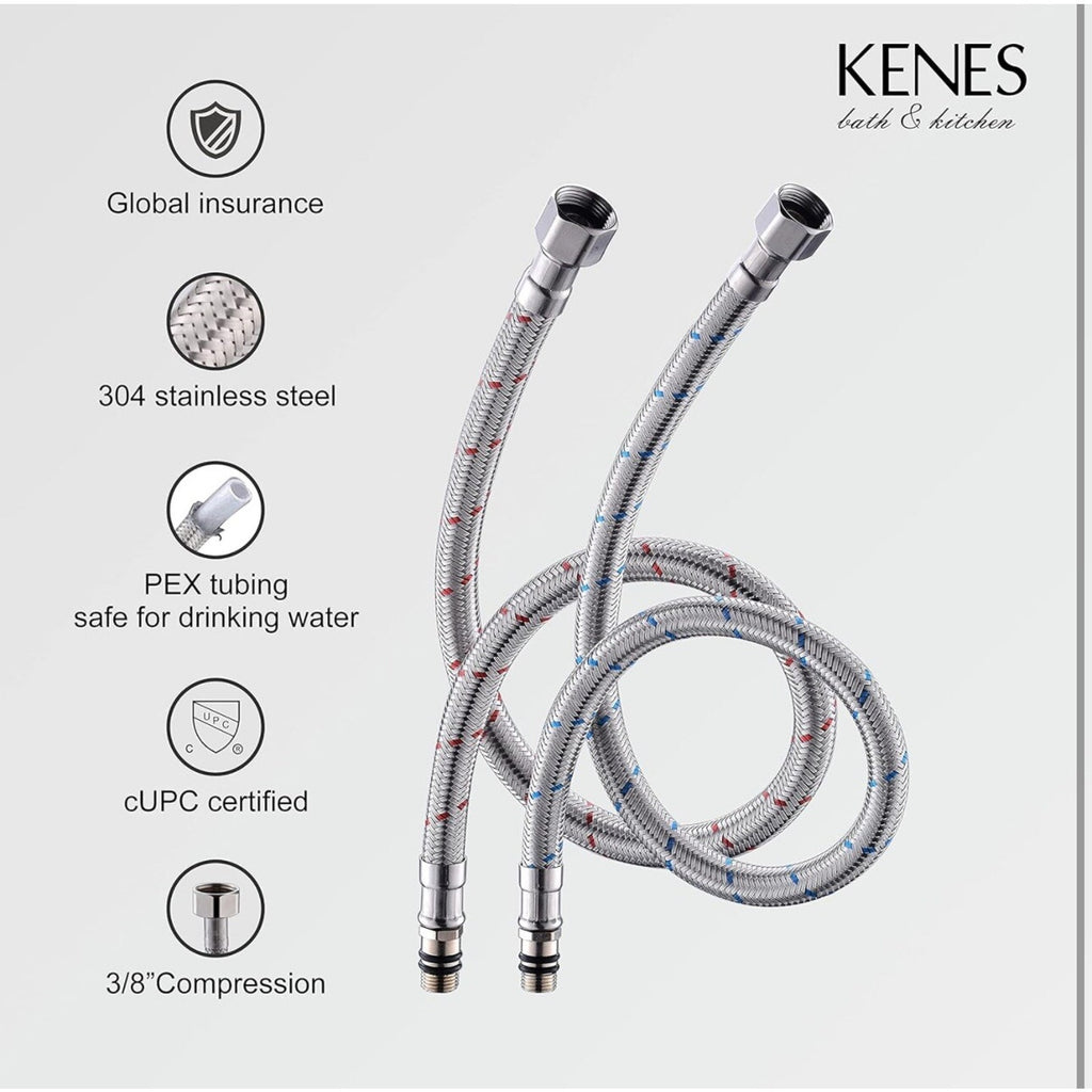 KENES Gold Brushed Single Hole Single Handle Bathroom/Kitchen Faucet
