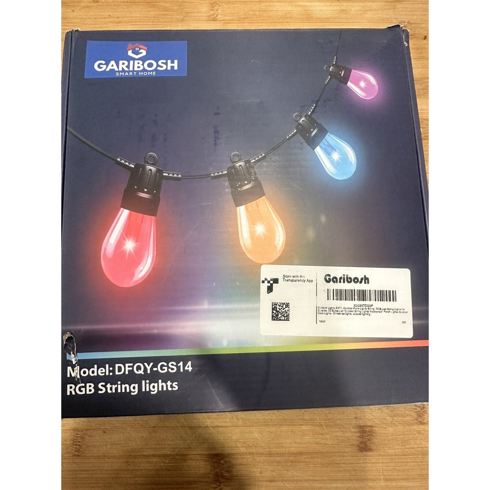 Garibosh Outdoor String Lights 49ft Color Changing Lights 20 BulbsApp Control