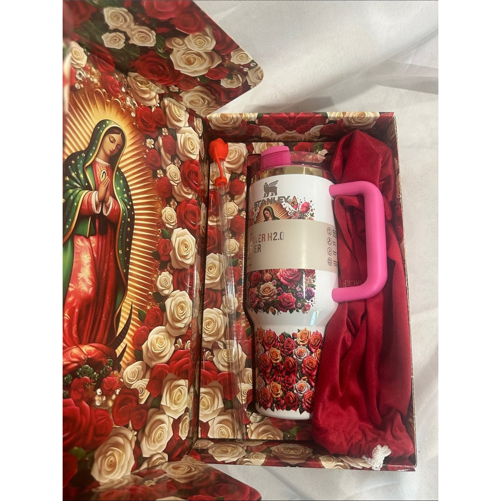 40 oz Stanley Quencher Tumbler - Virgen de Guadalupe Pink #2