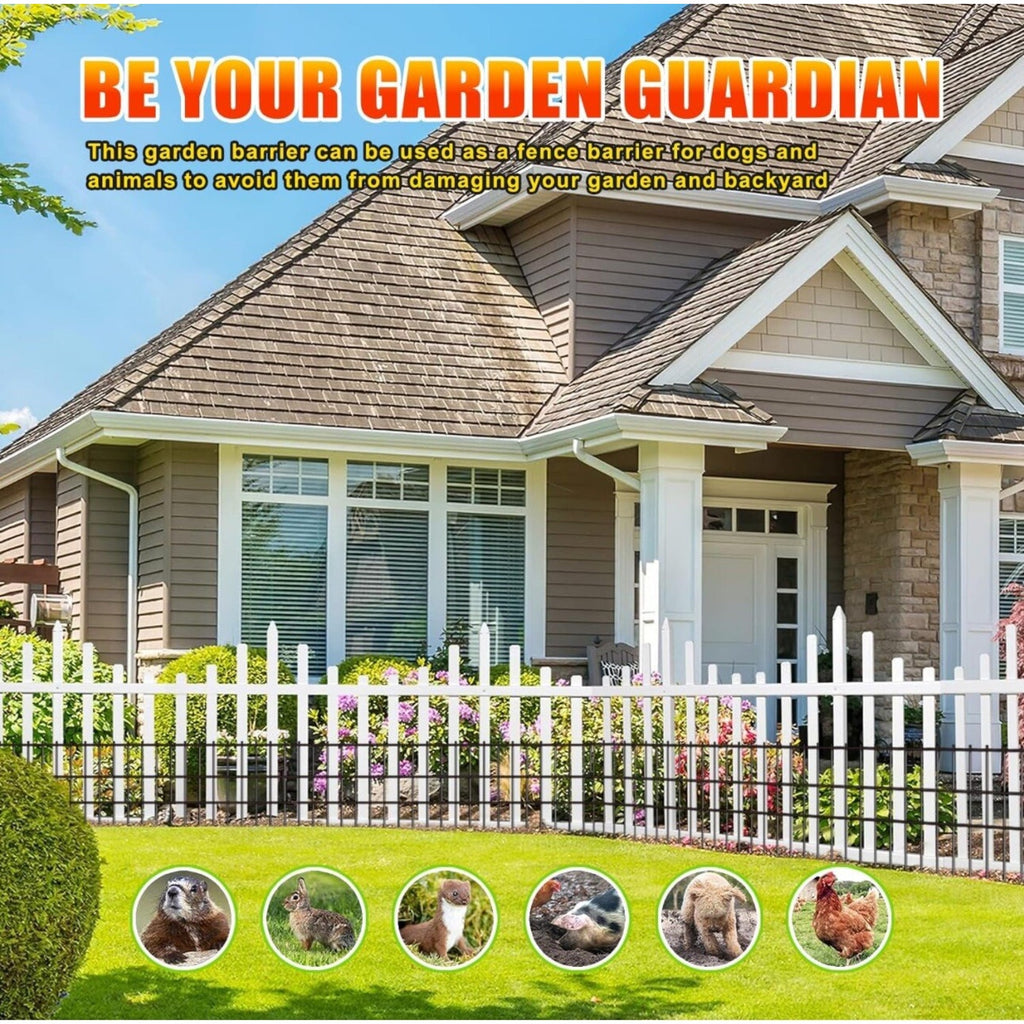 Animal Barrier Fence No Dig 10pcs Garden Fence 10.8ft(L) X17 H Dog Fence