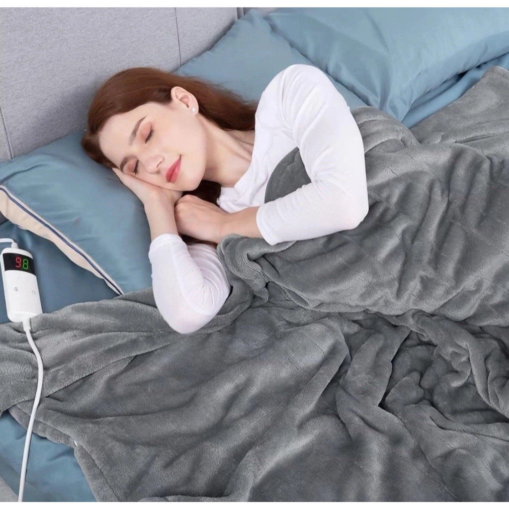 Electric Heated Blanket Throw 50'x62'' Fleece Heating Blanket Machine Wash