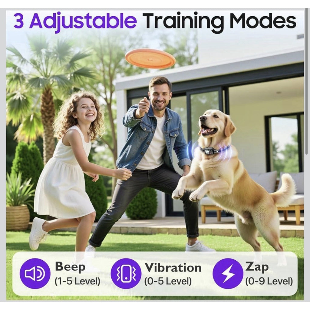 GPS Wireless Dog Fence System, Circular Electric Fence for Dogs Adjustable Range