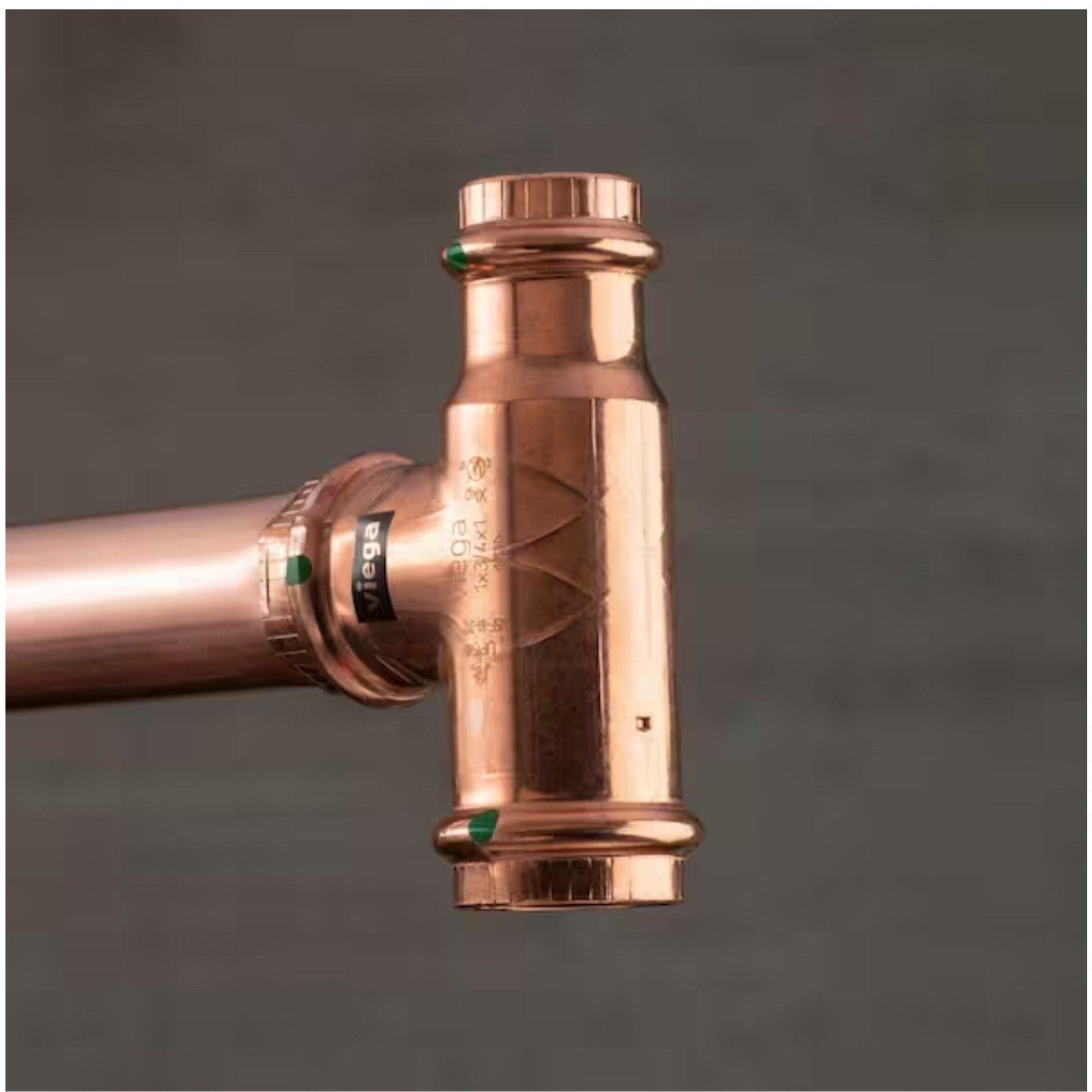 Viega ProPress 1 in. x 3/4 in. x 1 in. Press Copper Reducing Tee Part #77355