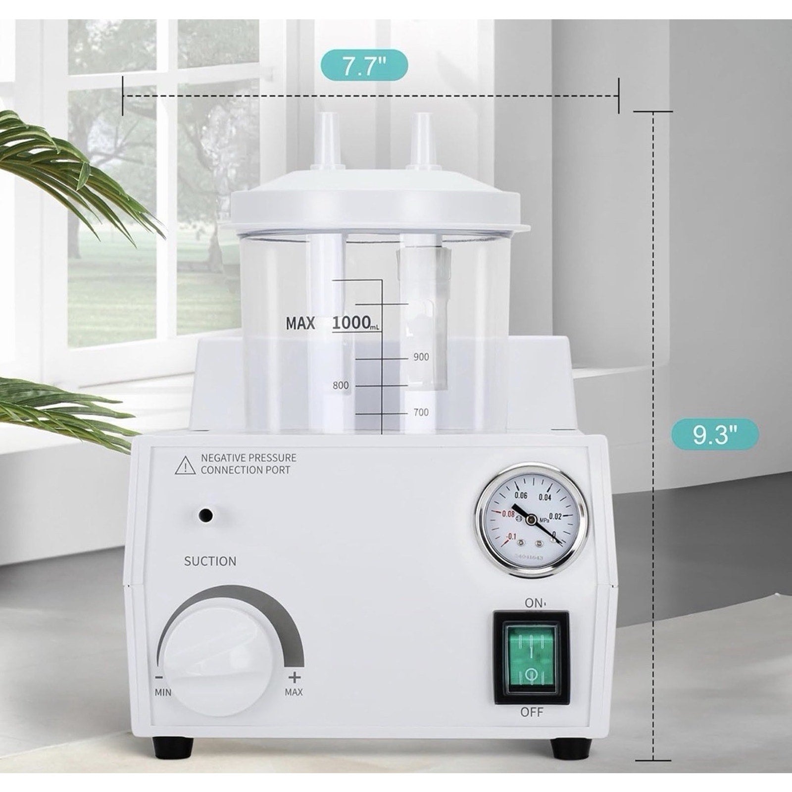 Portable Veterinary Suction Machine for Home Use - 1000ml Capacity, 110V