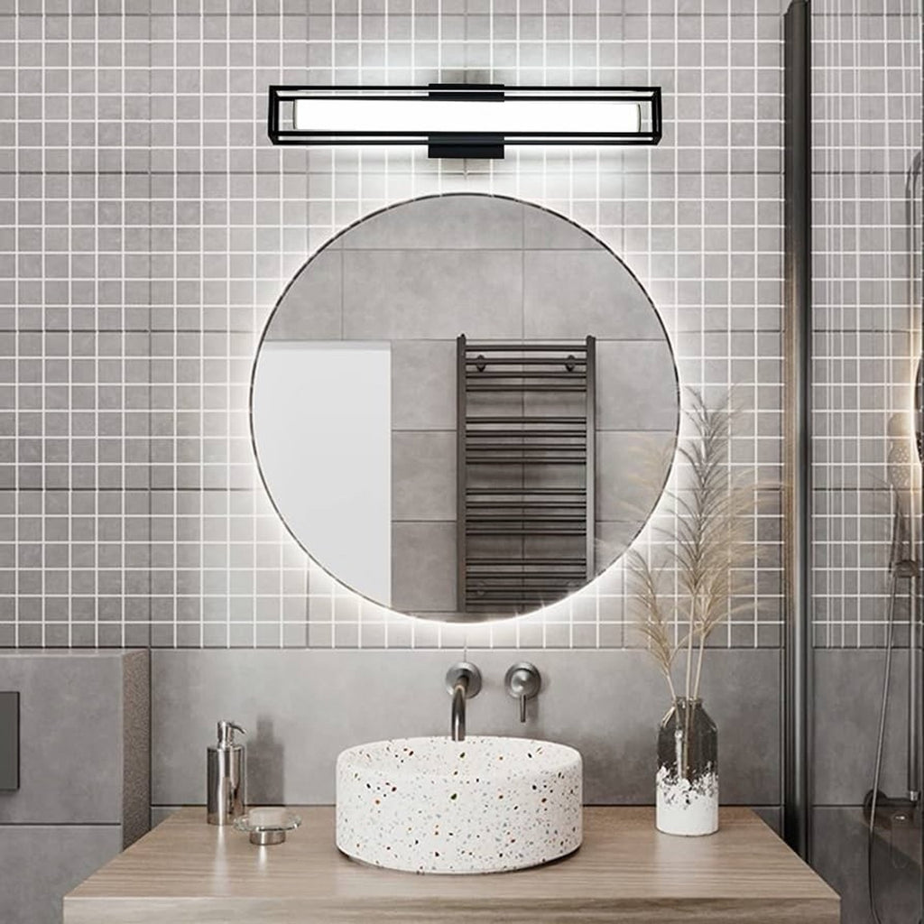 Black Vanity Light Modern Vanity Light Bar, 12W 26 inch Vanity LED Light Wall