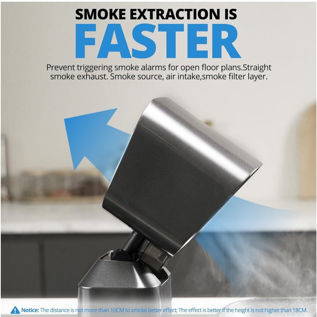 Kitchen Exhaust Fan with Adjustable Angle Height & 3 Detach Portable Range Hood