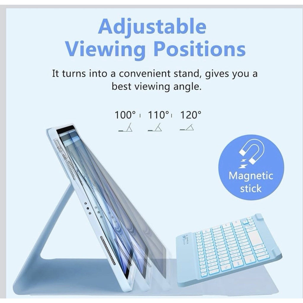 iPad Pro 12.9 Case with Keyboard (5/6th Gen) & iPad Air 13 inch Blue
